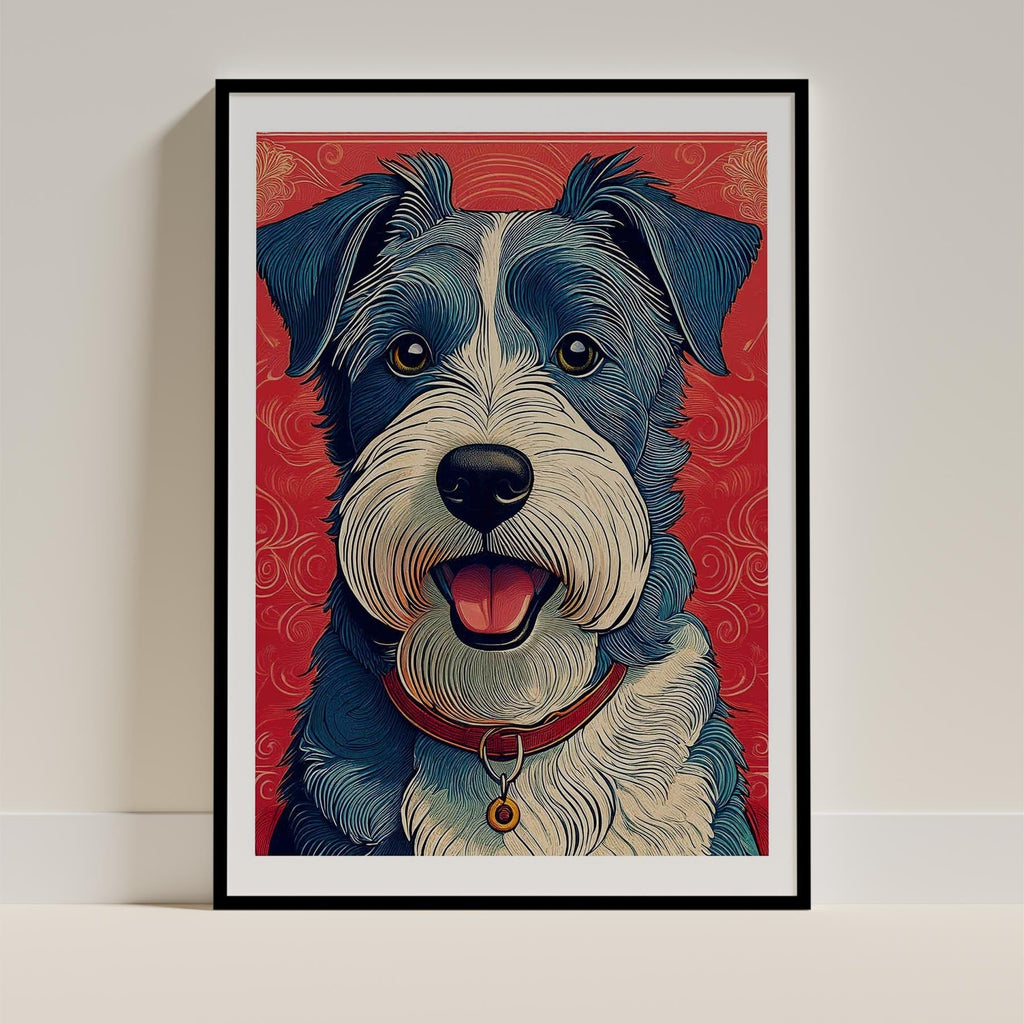 Fox Terrier Hokusai Japanese Inspired Dog Series 1 image 0