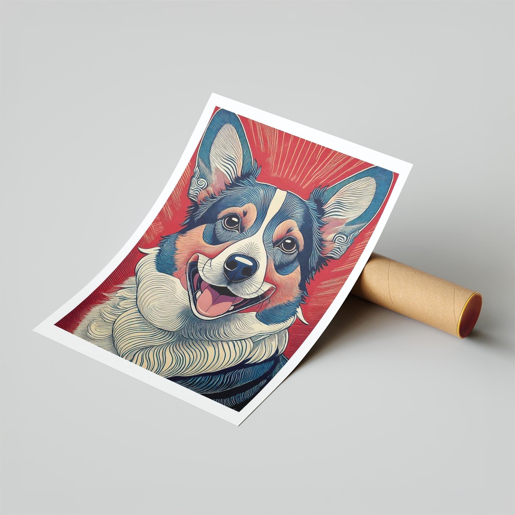 Corgi Hokusai Japanese Inspired Dog Series image 6
