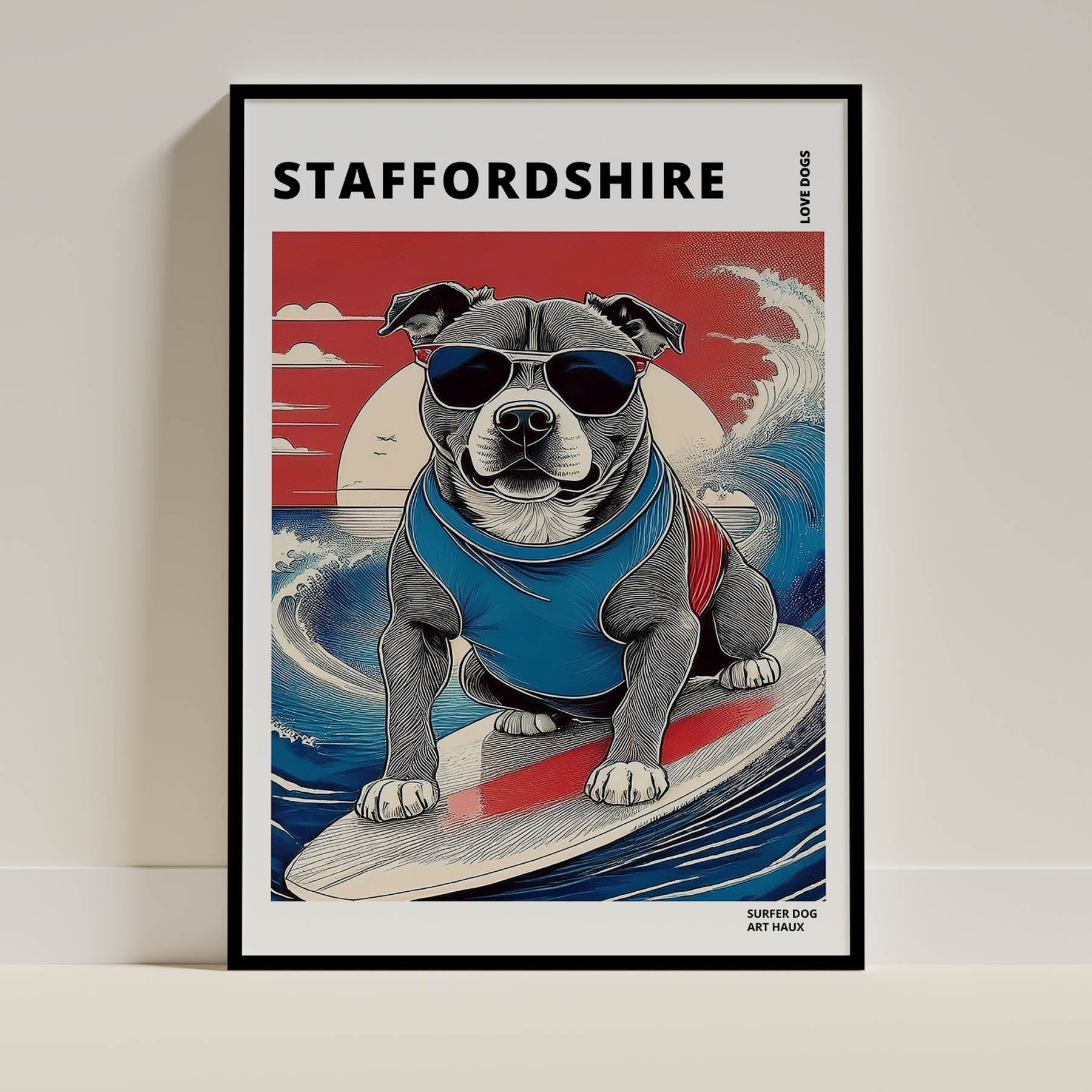 Staffordshire Bull Terrier Dog Art Print Unframed Vol 1 | 11 Unique Designs | Wall Art Gift for Dog Lovers - Image 8 | Dog...