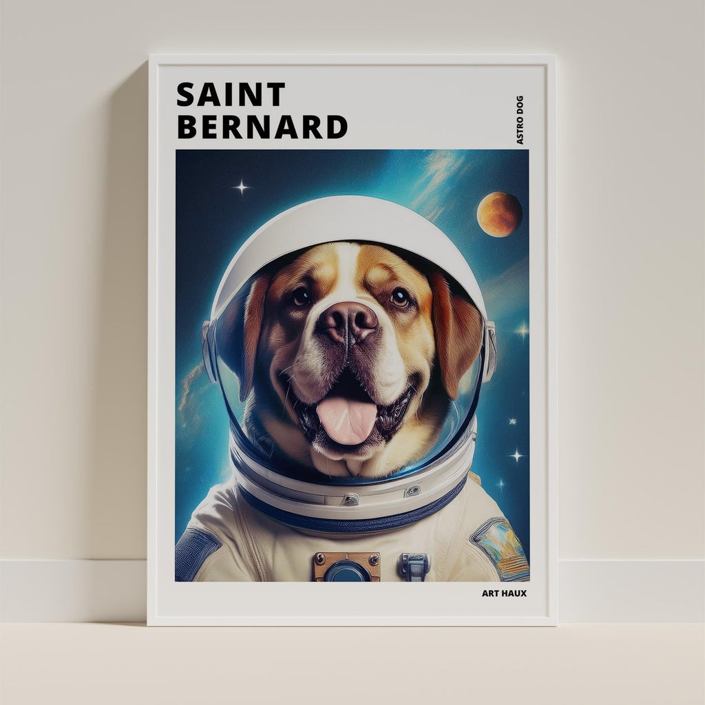 Saint Bernard Astronaut Dog Series with Text Astro Dog image 9