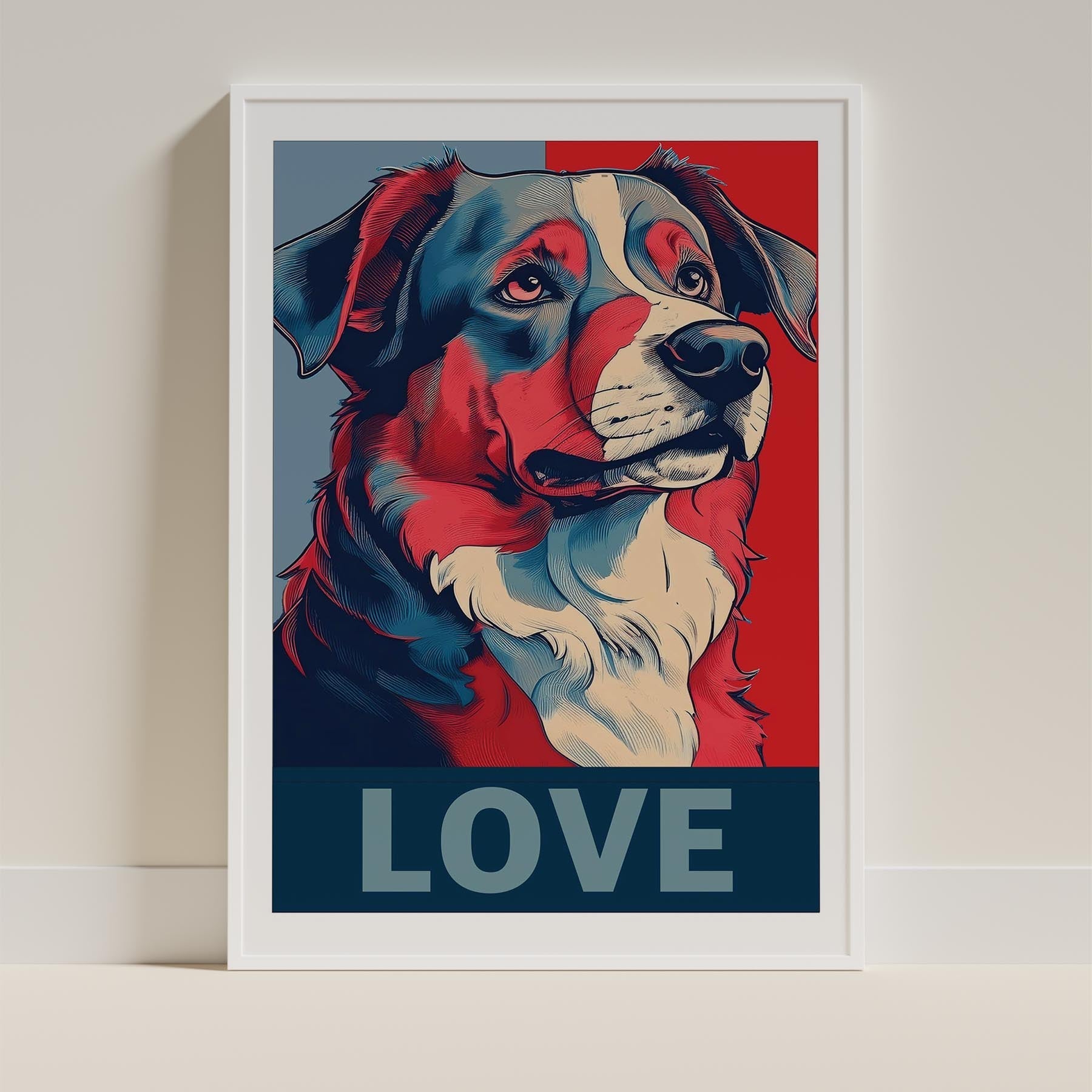 Australian Shepherd LOVE Series Inspired by the Obama Poster image 9