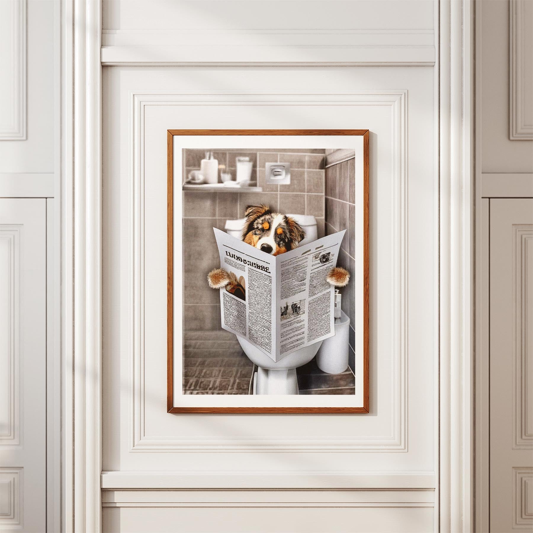 Australian Shepherd Toilet Humour Dog Series 4 image 3