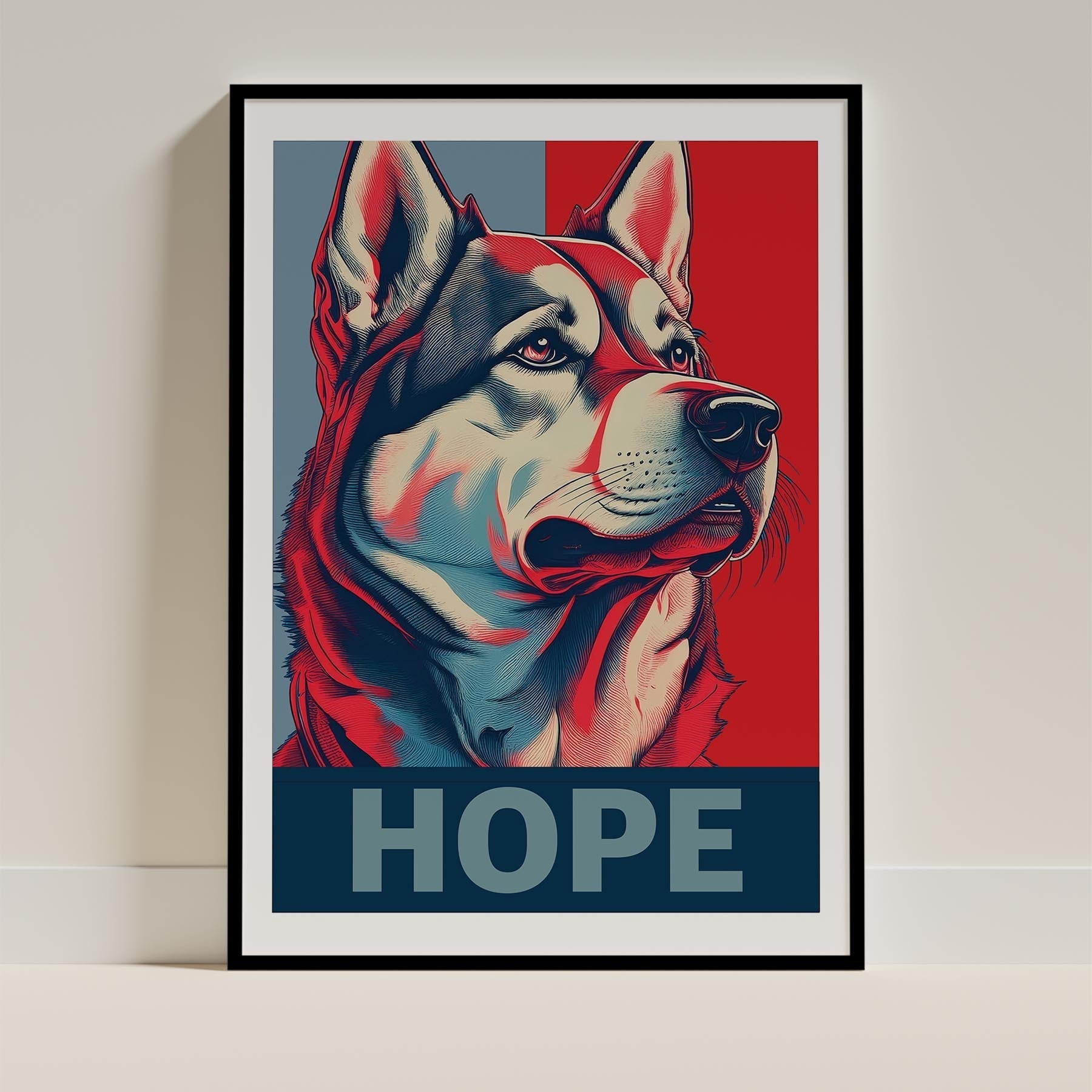 Alaskan Malamute HOPE Series Inspired by the Obama Poster image 0