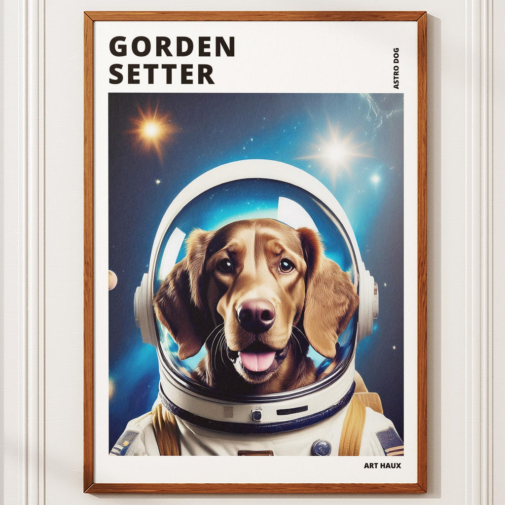 Gordon Setter Astronaut Dog Series with Text Astro Dog image 10