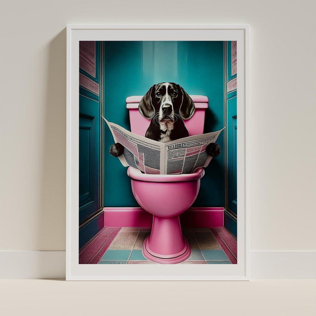 Beagle Toilet Dogs PInk and Turquise image 9
