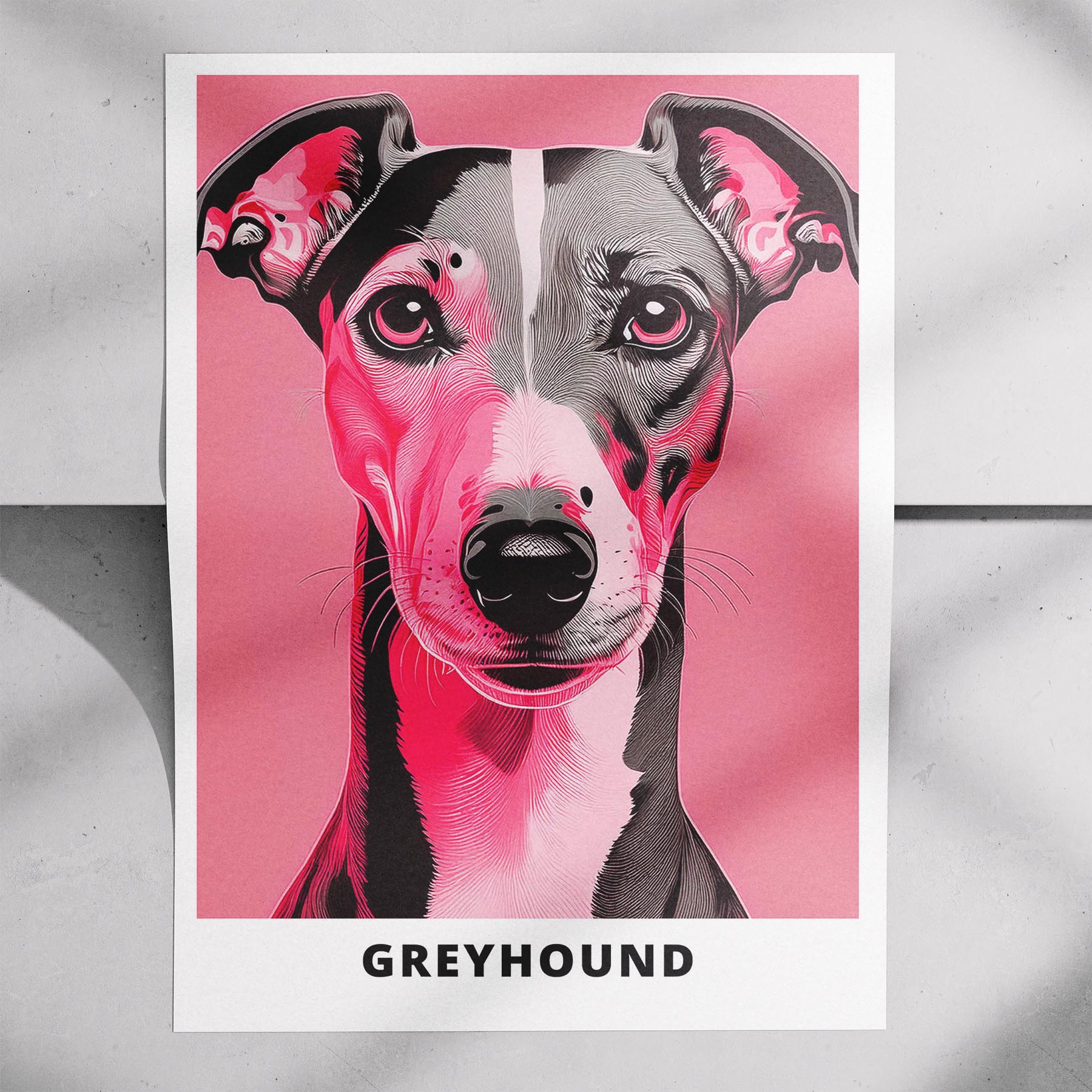 Greyhound Pink and Black Dog Series 1 image 7