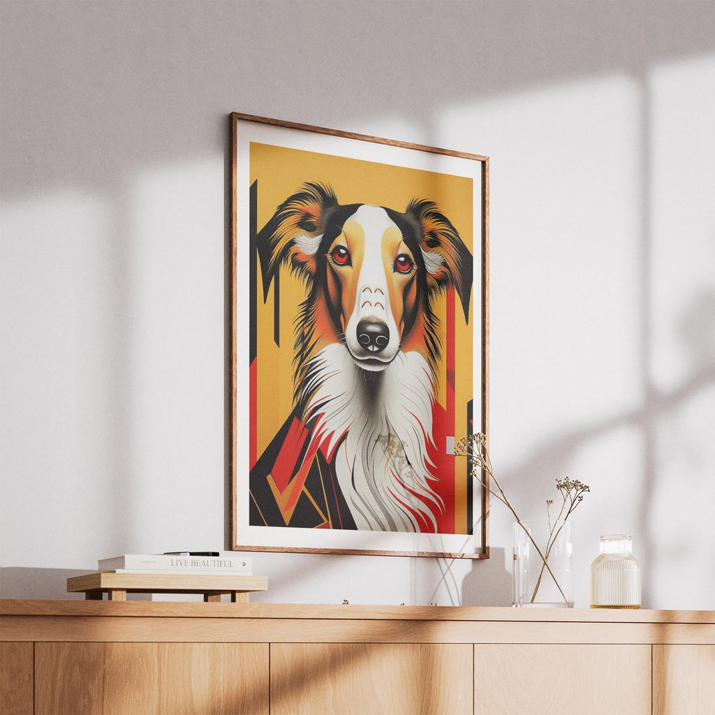Borzoi Geometric Orange Series image 5