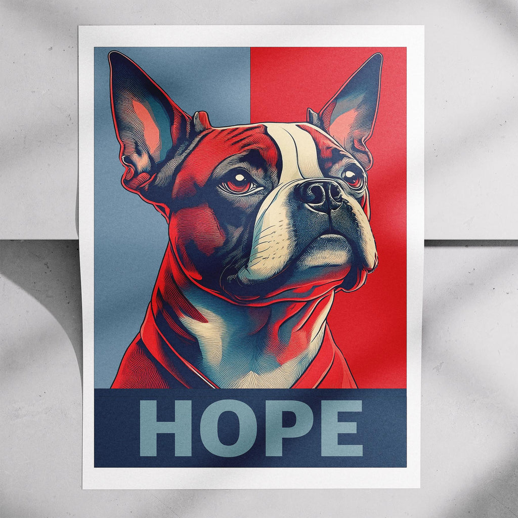 Boston Terrier HOPE Series Inspired by the Obama Poster image 7