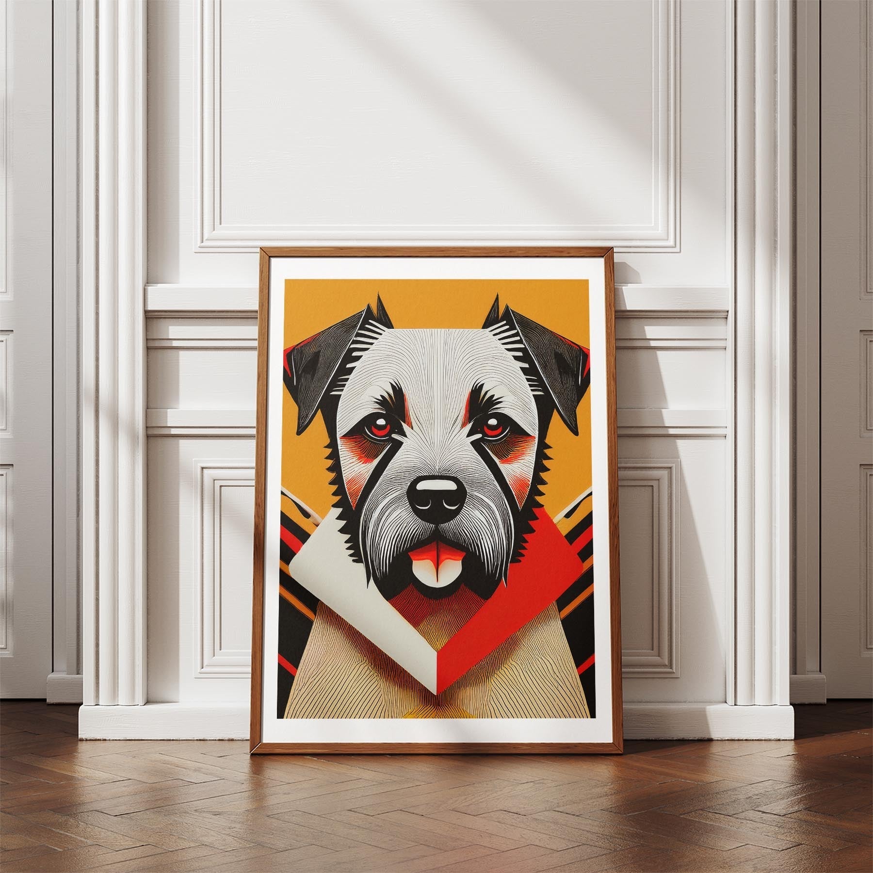 Border Terrier Geometric Orange Series image 4