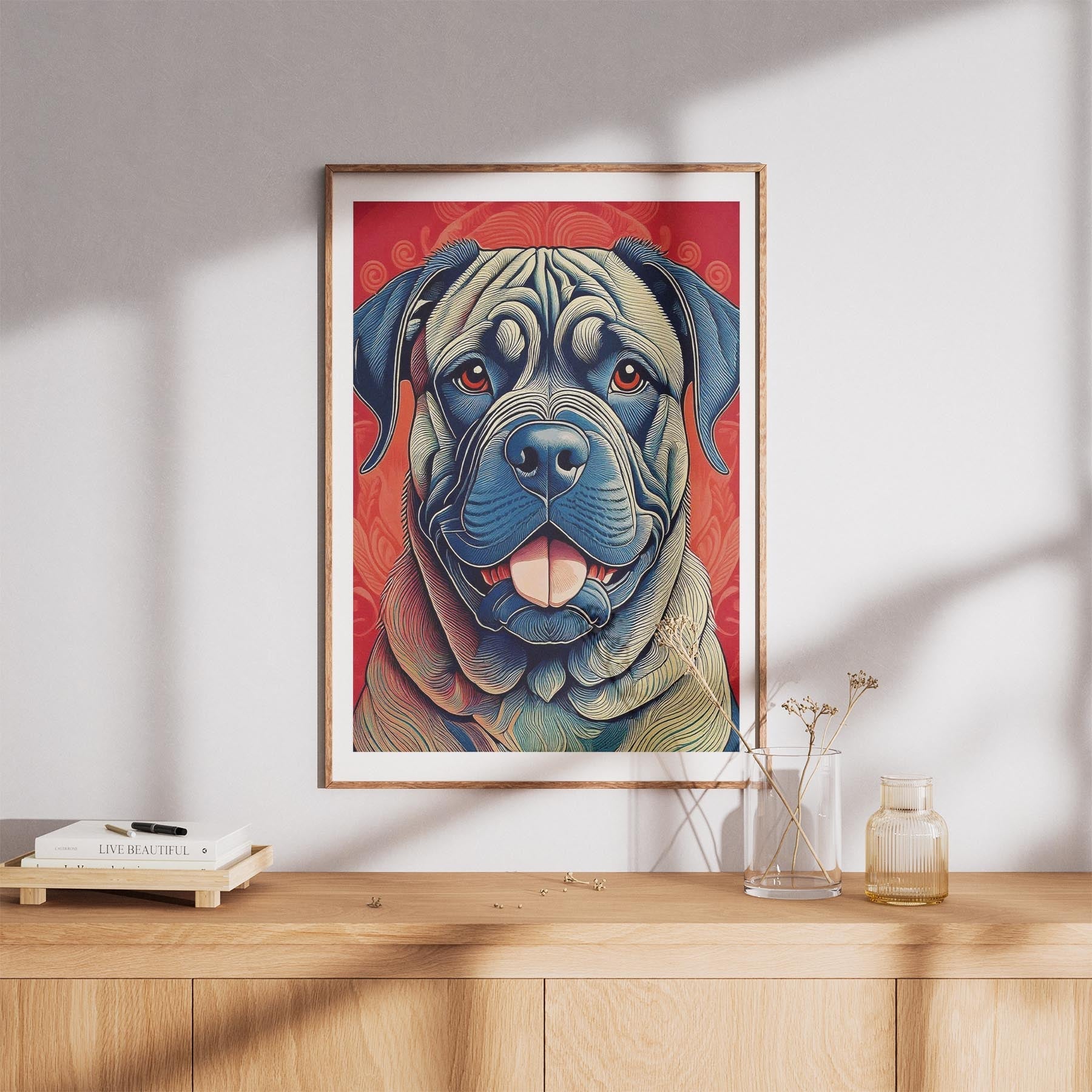 Dogue de Bordeaux Hokusai Japanese Inspired Dog Series image 8