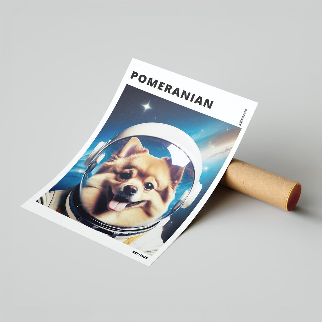 Pomeranian Astronaut Dog Series with Text Astro Dog image 6