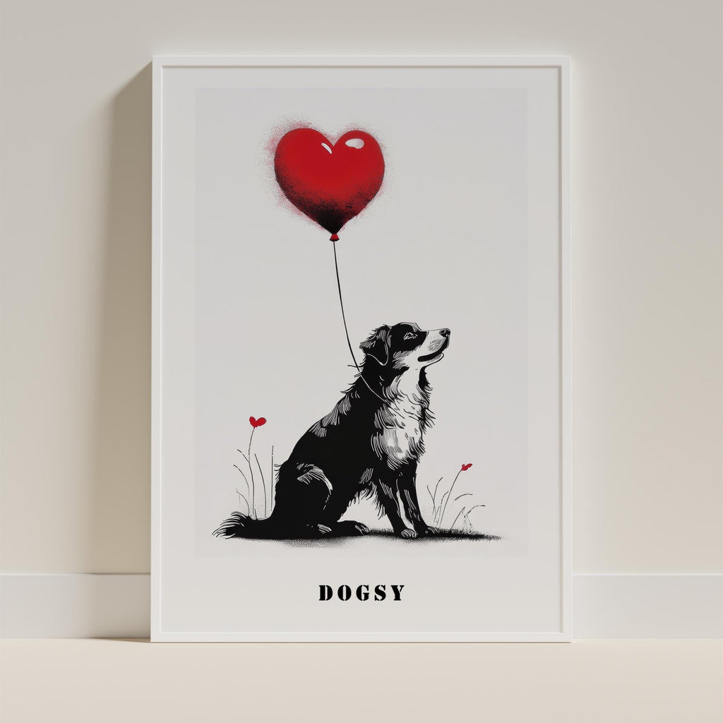 Australian Shepherd DOGSY Series inspired by the Art of Banksy with text Dogsy image 9
