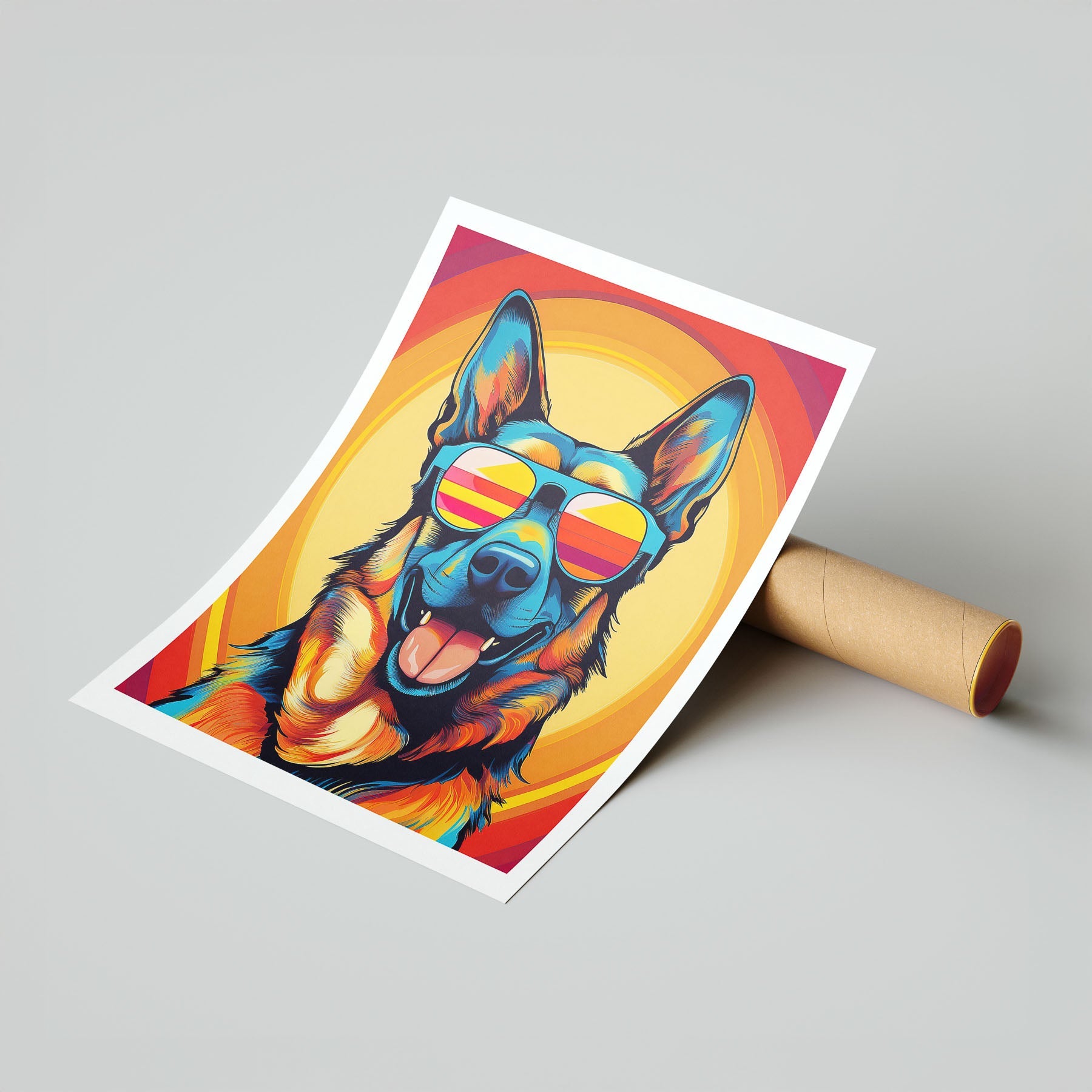 German Shepherd Dog In Colourful Sunnies 11 image 7