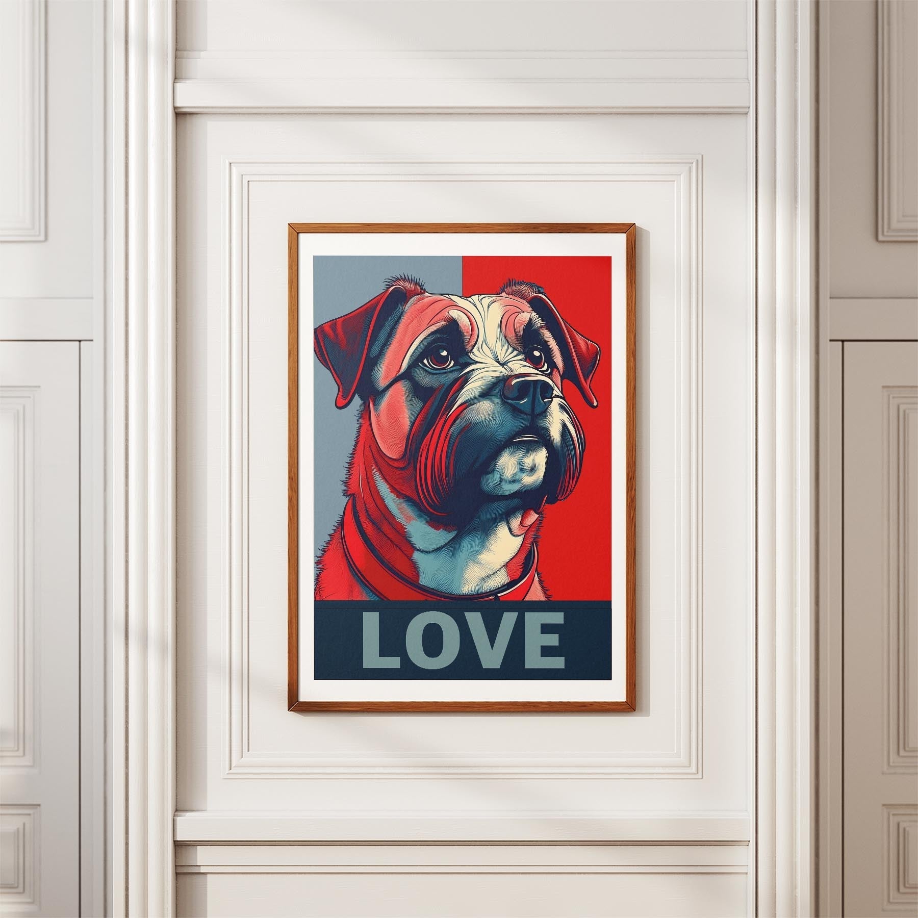 Border Terrier LOVE Series Inspired by the Obama Poster image 3