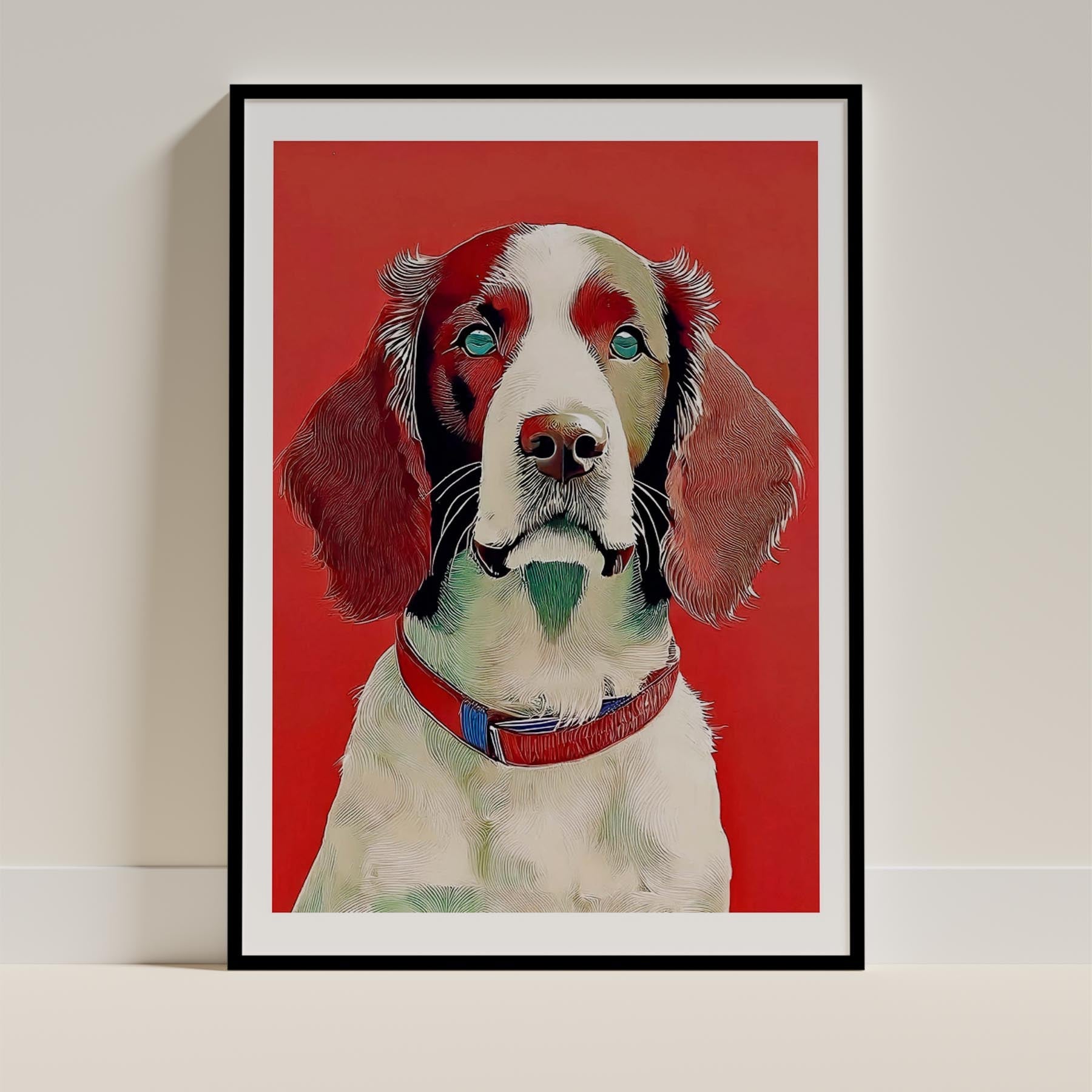 English Springer Spaniel Dog Art Print Unframed | 7 Unique Designs | Wall Art Gift for Dog Lovers | Dogsy & Co