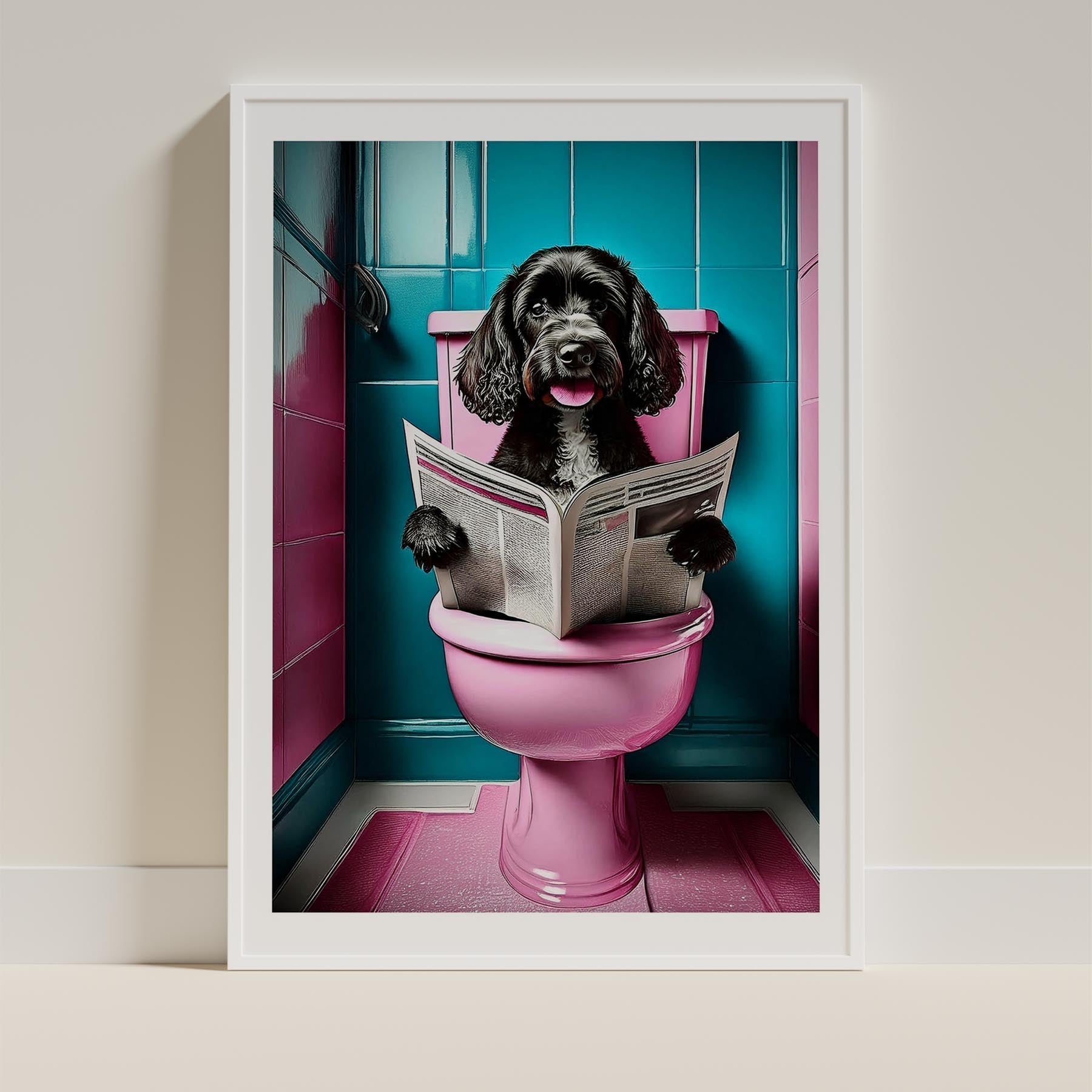 Cavoodle Toilet Dogs PInk and Turquise image 9