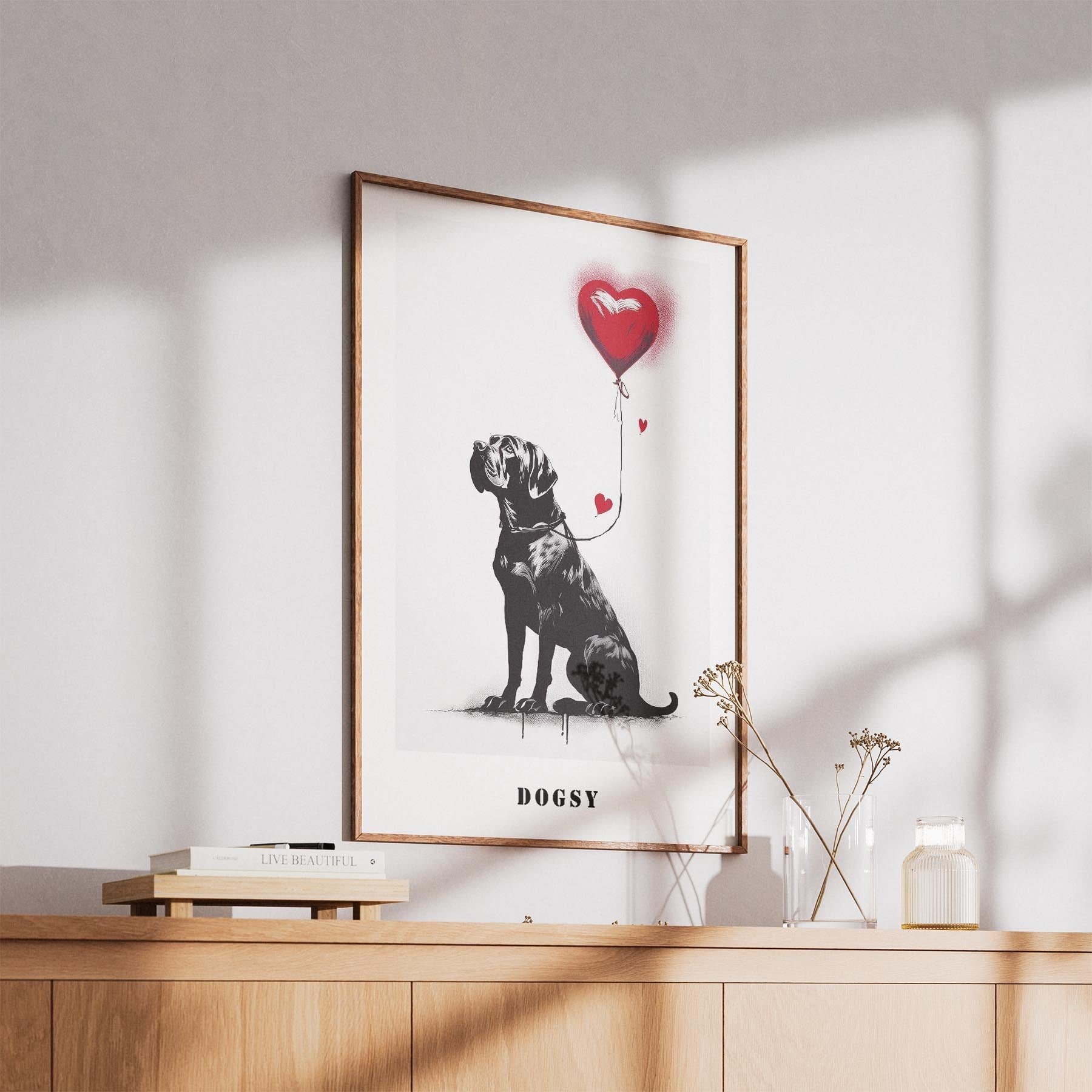 Dogue de Bordeaux DOGSY Series inspired by the Art of Banksy with text Dogsy image 5