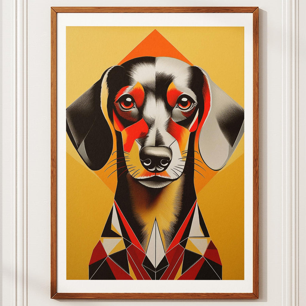 Dachshund Geometric Orange Series image 10