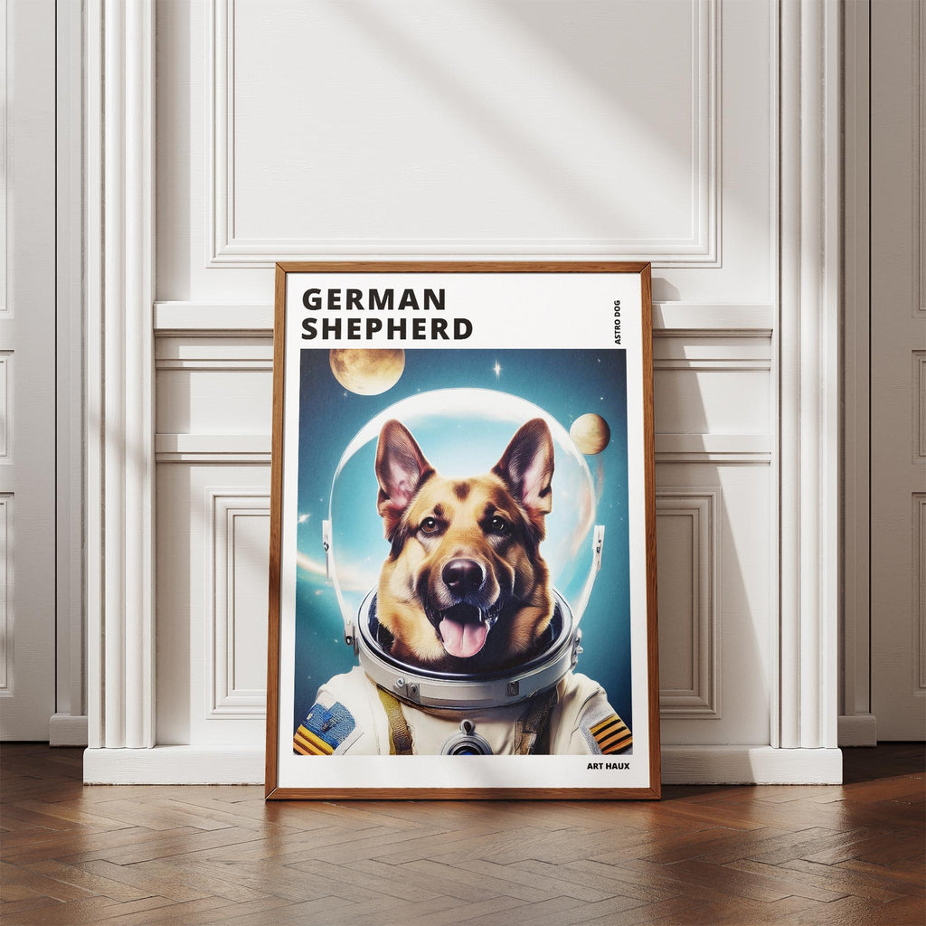 German Shepherd Astronaut Dog Series with Text Astro Dog image 4