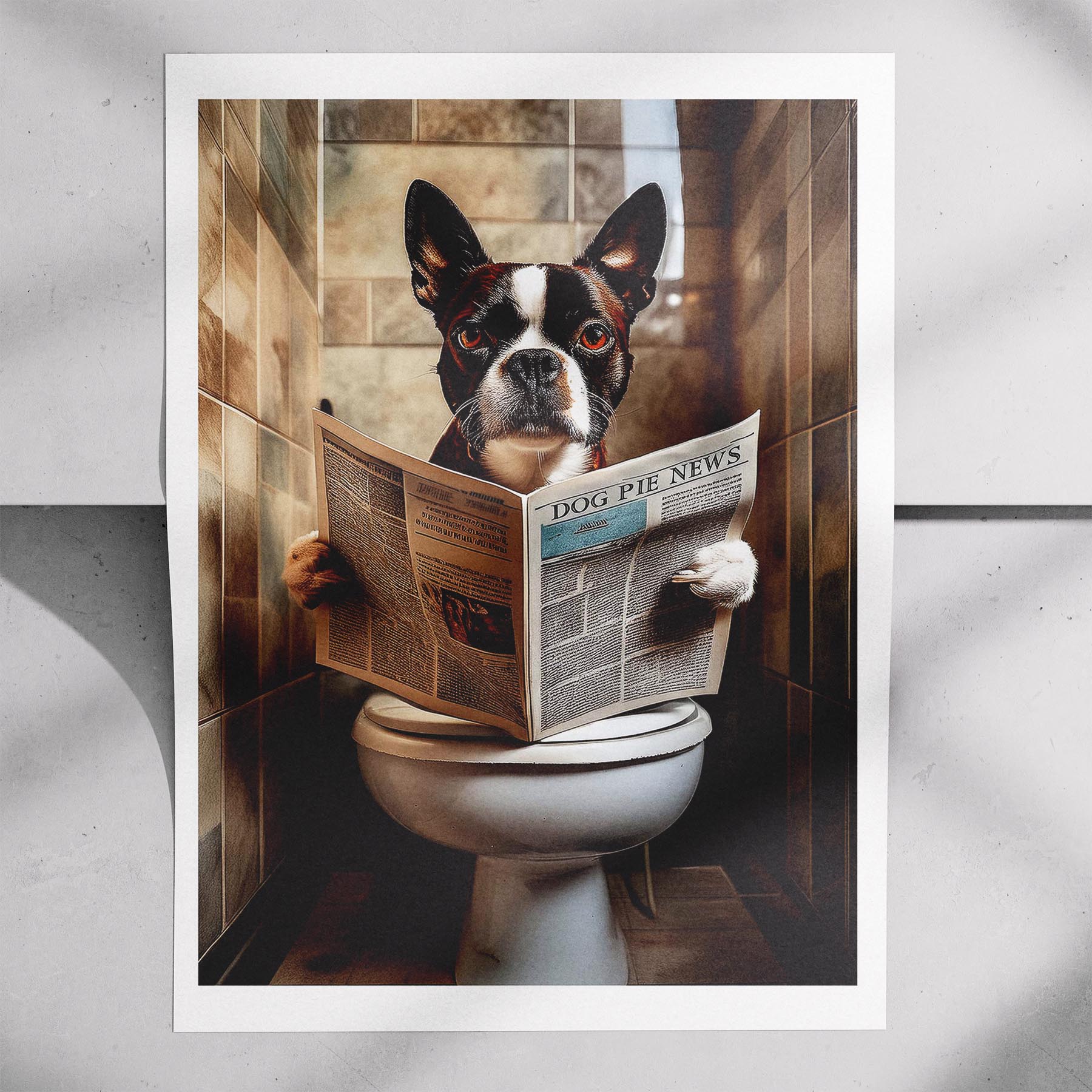 Boston Terrier Toilet Humour Dog Series 3 image 7