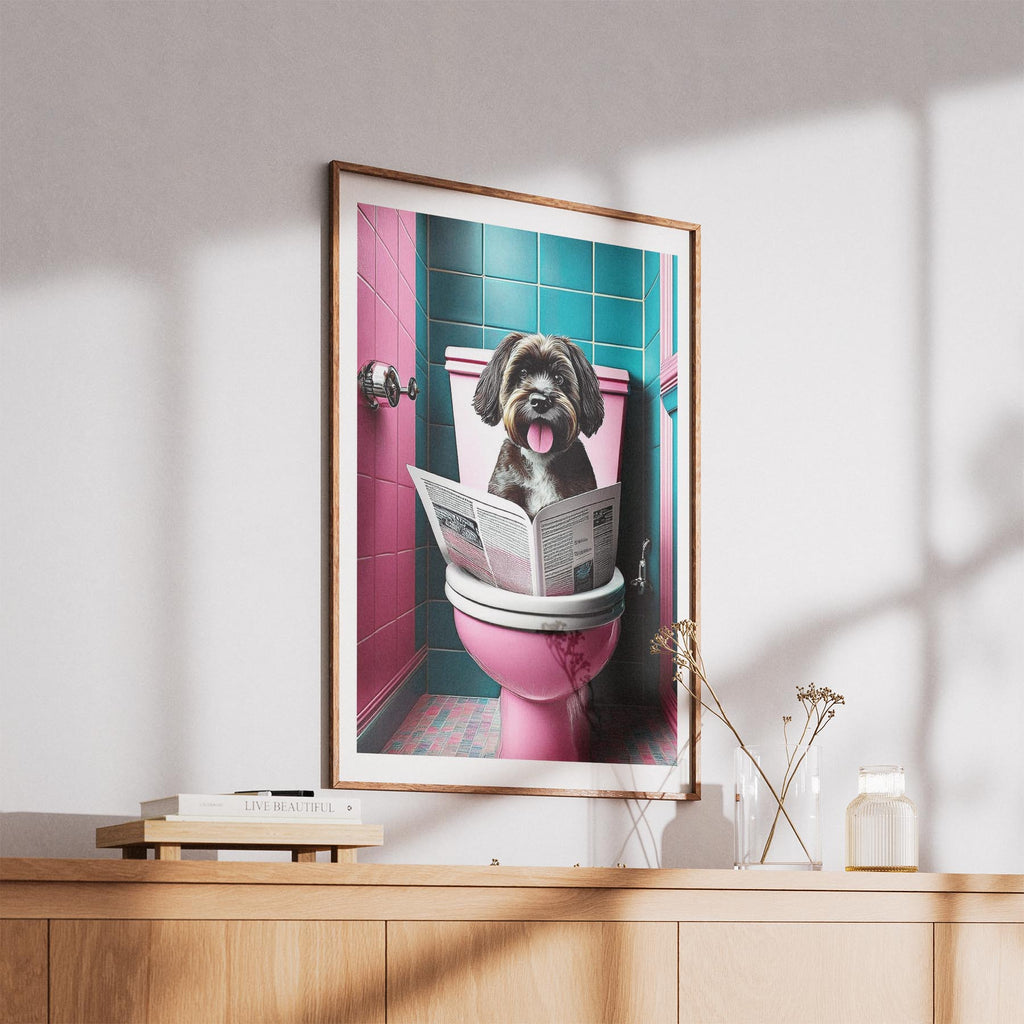 Moodle Toilet Dogs PInk and Turquise image 5