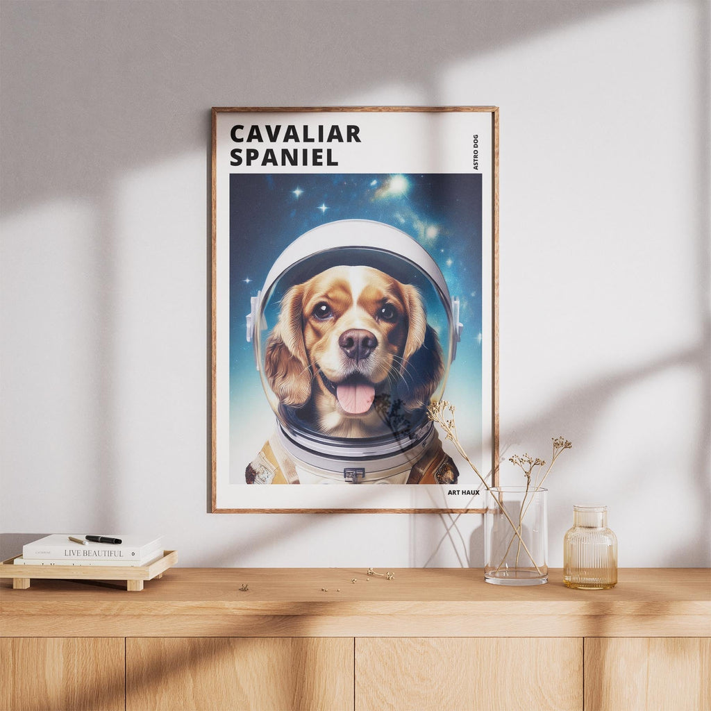 Cavalier Spaniel Astronaut Dog Series with Text Astro Dog image 8