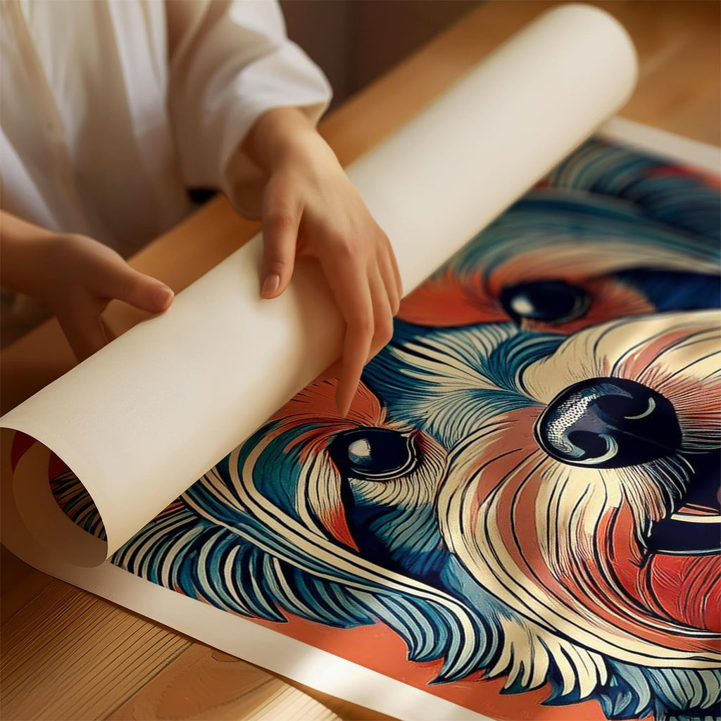 Yorkshire Terrier Hokusai Japanese Inspired Dog Series image 1