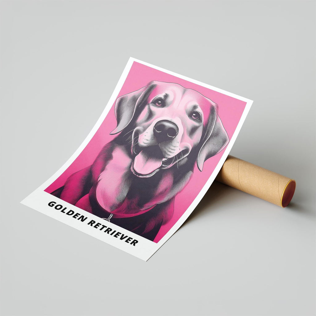 Golden Retriever Pink and Black Dog Series 2 image 6