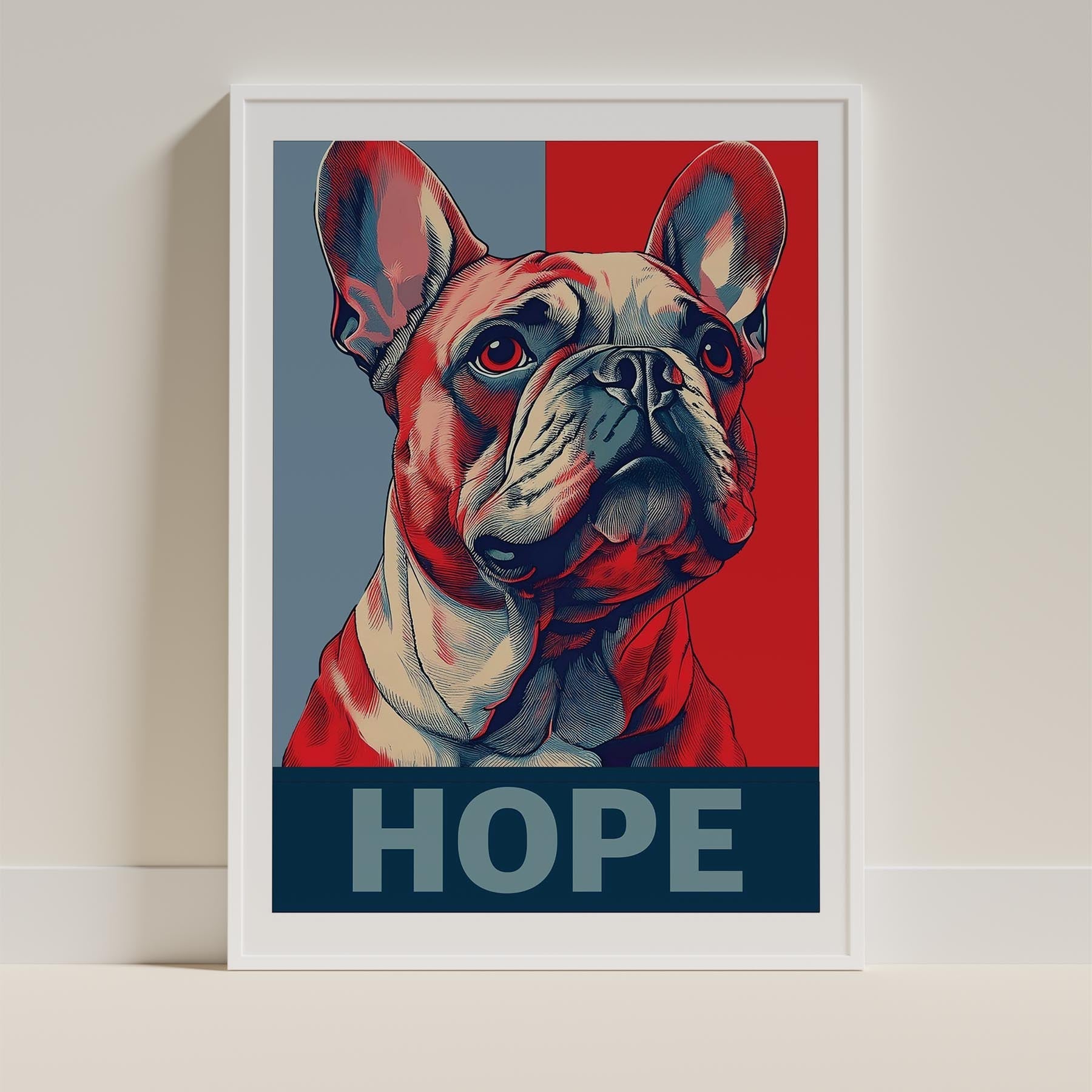 French Bulldog HOPE Series Inspired by the Obama Poster image 9