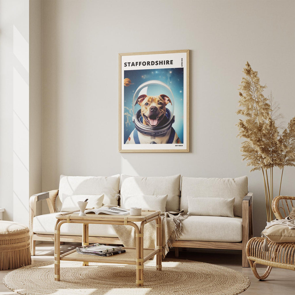 Staffordshire Bull Terrier Astronaut Dog Series with Text Astro Dog image 2