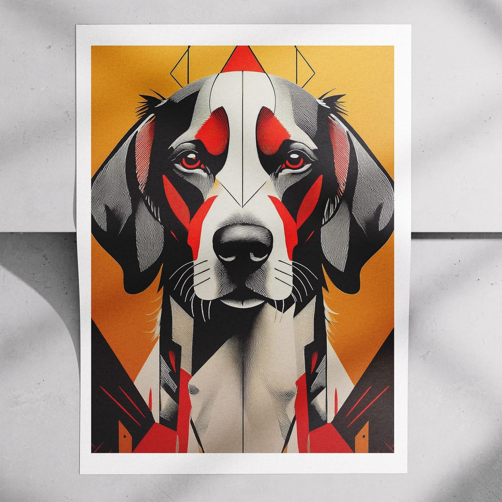English Setter Geometric Orange Series image 7
