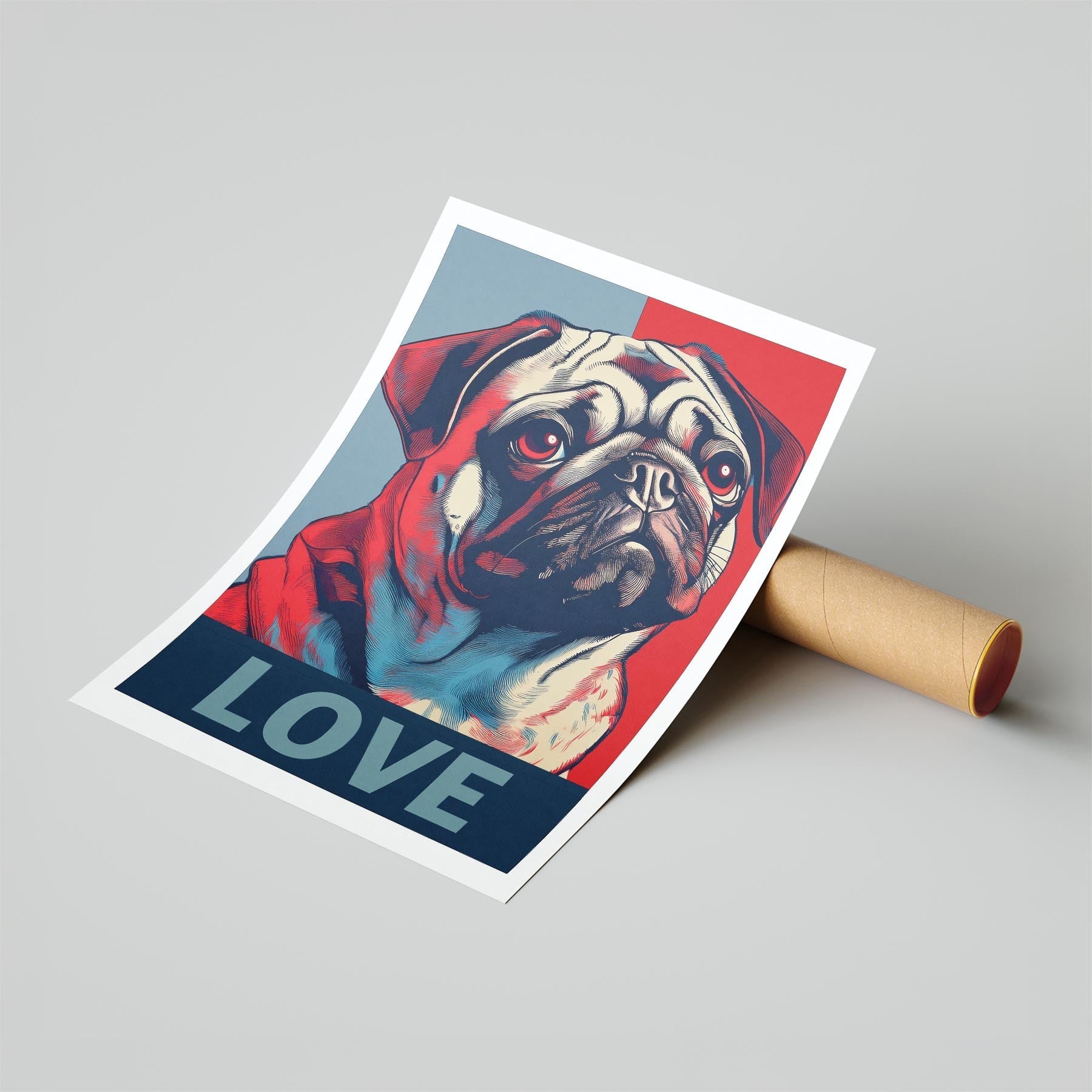 Pug LOVE Series Inspired by the Obama Poster image 6