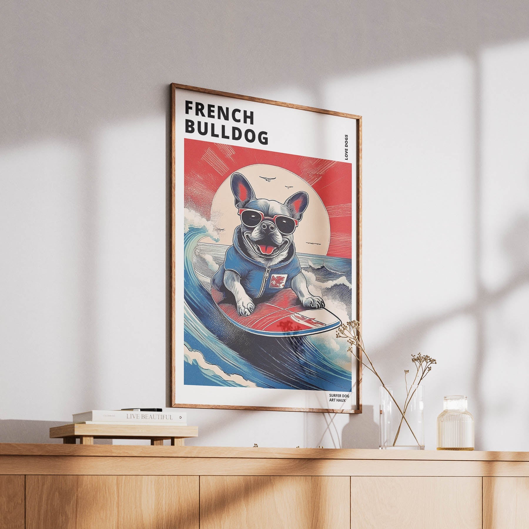French Bulldog Hokosai Surfer Dogs 2 image 6