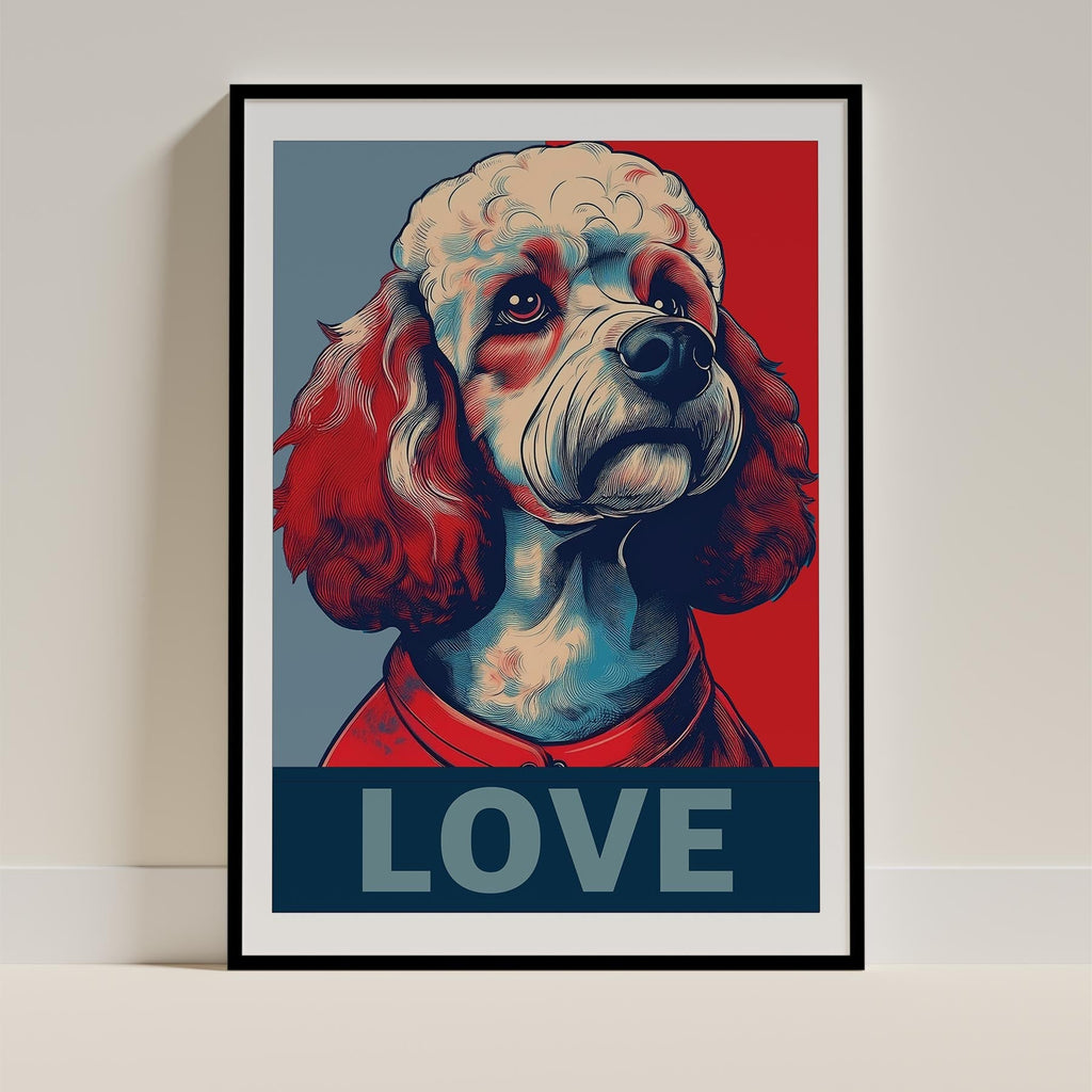 Poodle LOVE Series Inspired by the Obama Poster image 0