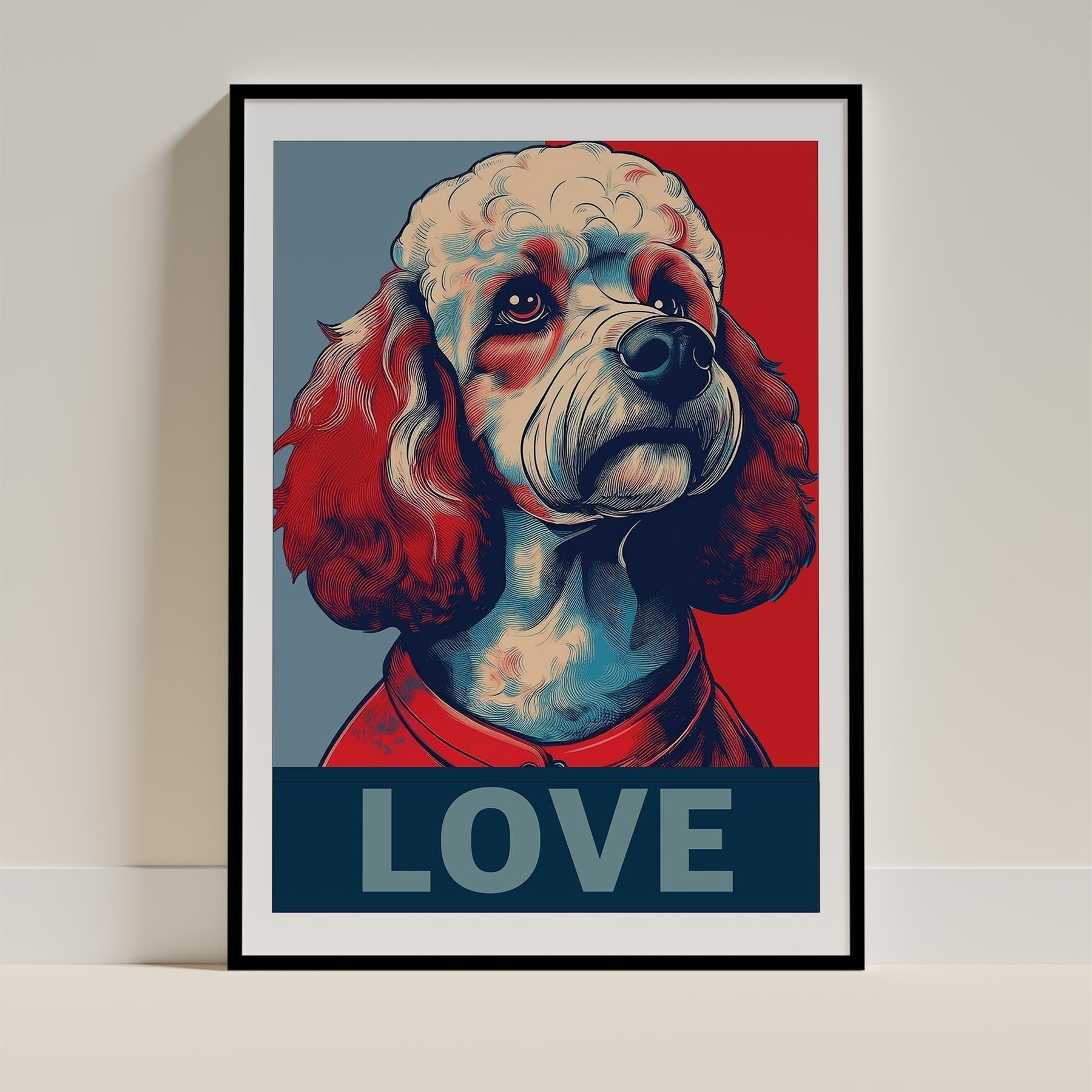 Poodle LOVE Series Inspired by the Obama Poster image 0