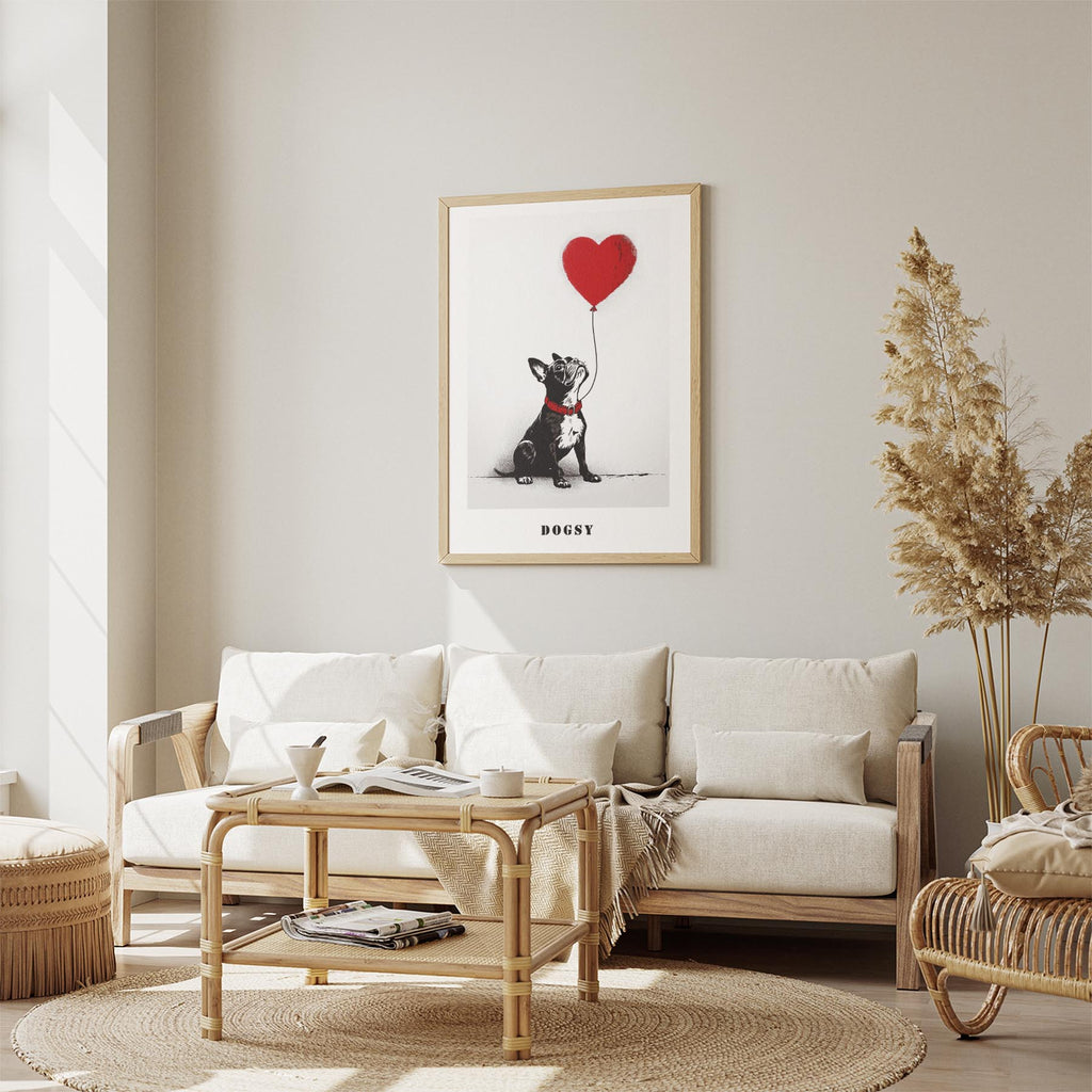 Boston Terrier DOGSY Series inspired by the Art of Banksy with text Dogsy image 2