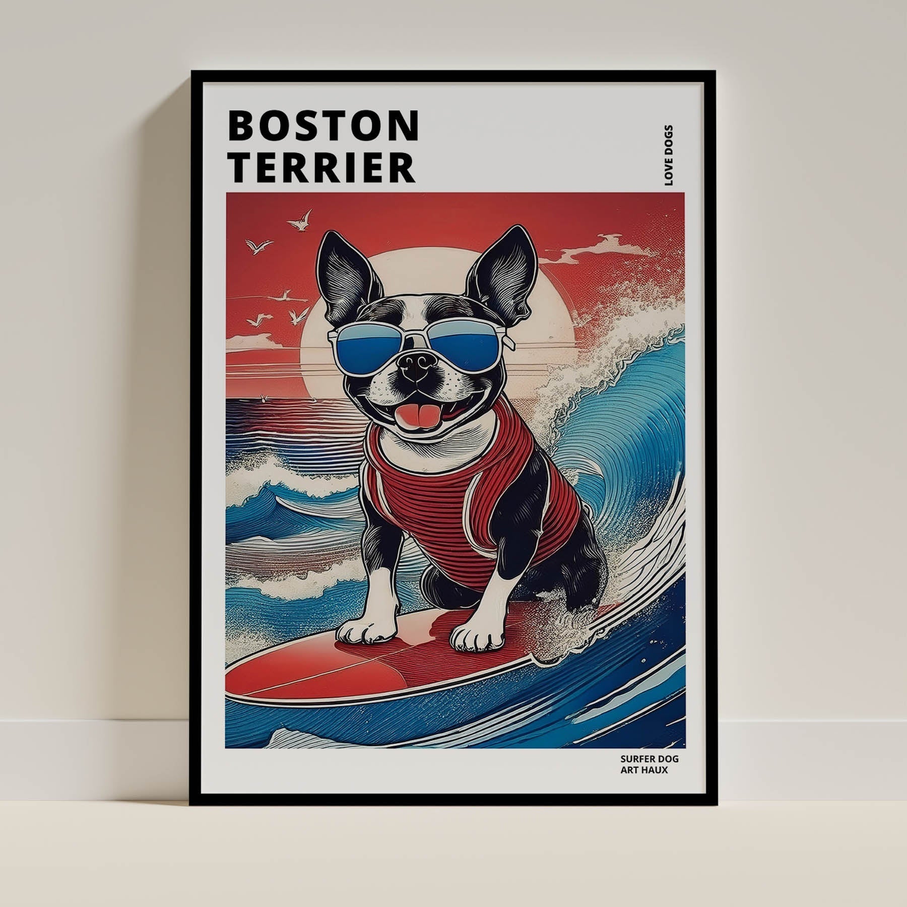 Boston Terrier Dog Art Print Unframed Vol 2 | 11 Unique Designs | Wall Art Gift for Dog Lovers | Dogsy & Co