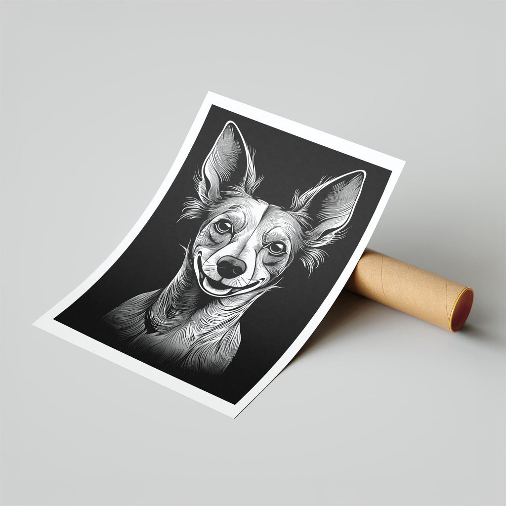 Chinese Crested Line Dog Series in Black and White image 6