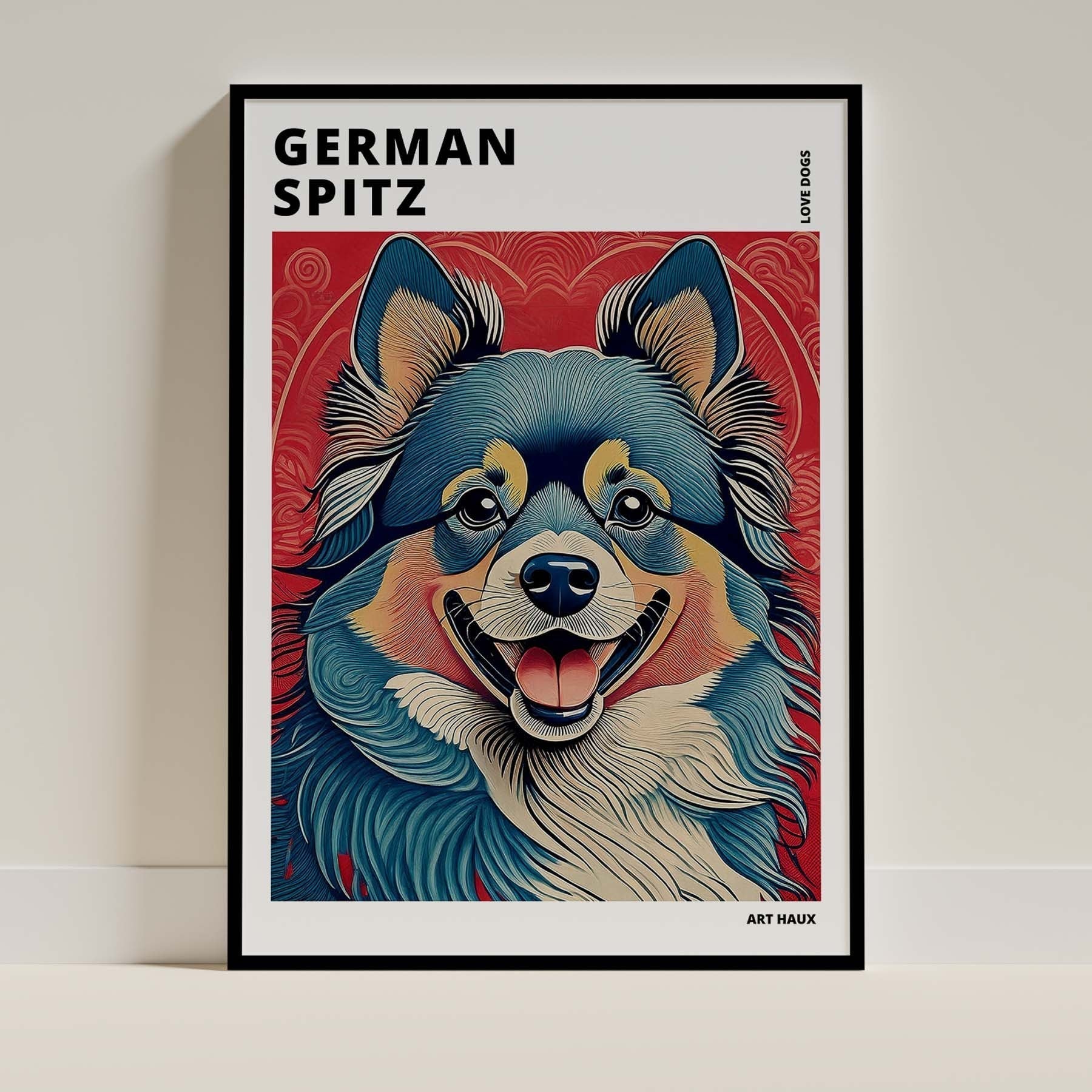 German Spitz Dog Art Print Unframed Vol 1 | 11 Unique Designs | Wall Art Gift for Dog Lovers | Dogsy & Co