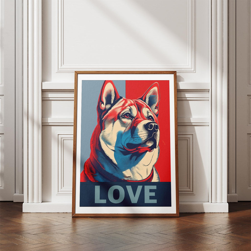 Akita Inu LOVE Series Inspired by the Obama Poster image 4