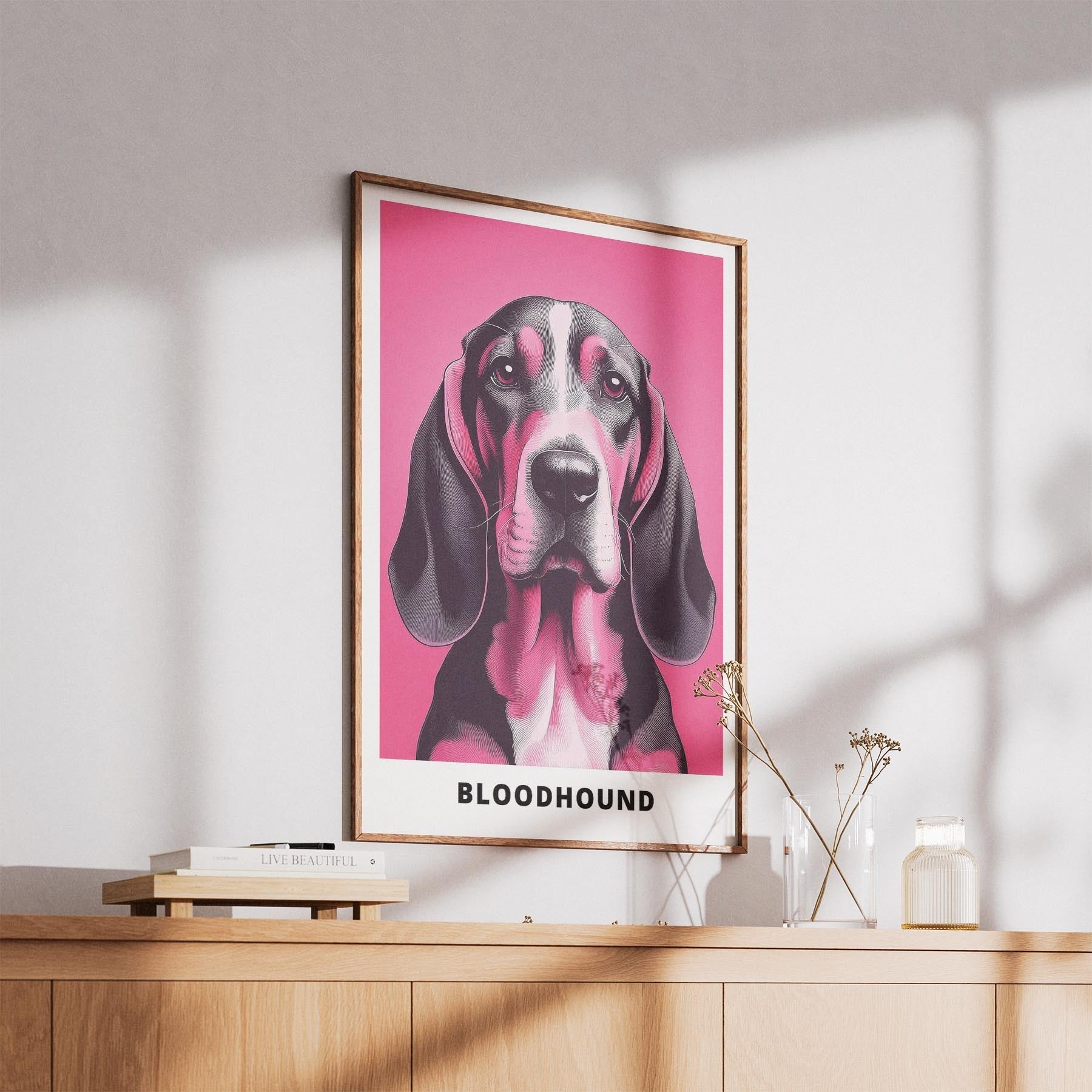 Bloodhound Pink and Black Dog Series image 5