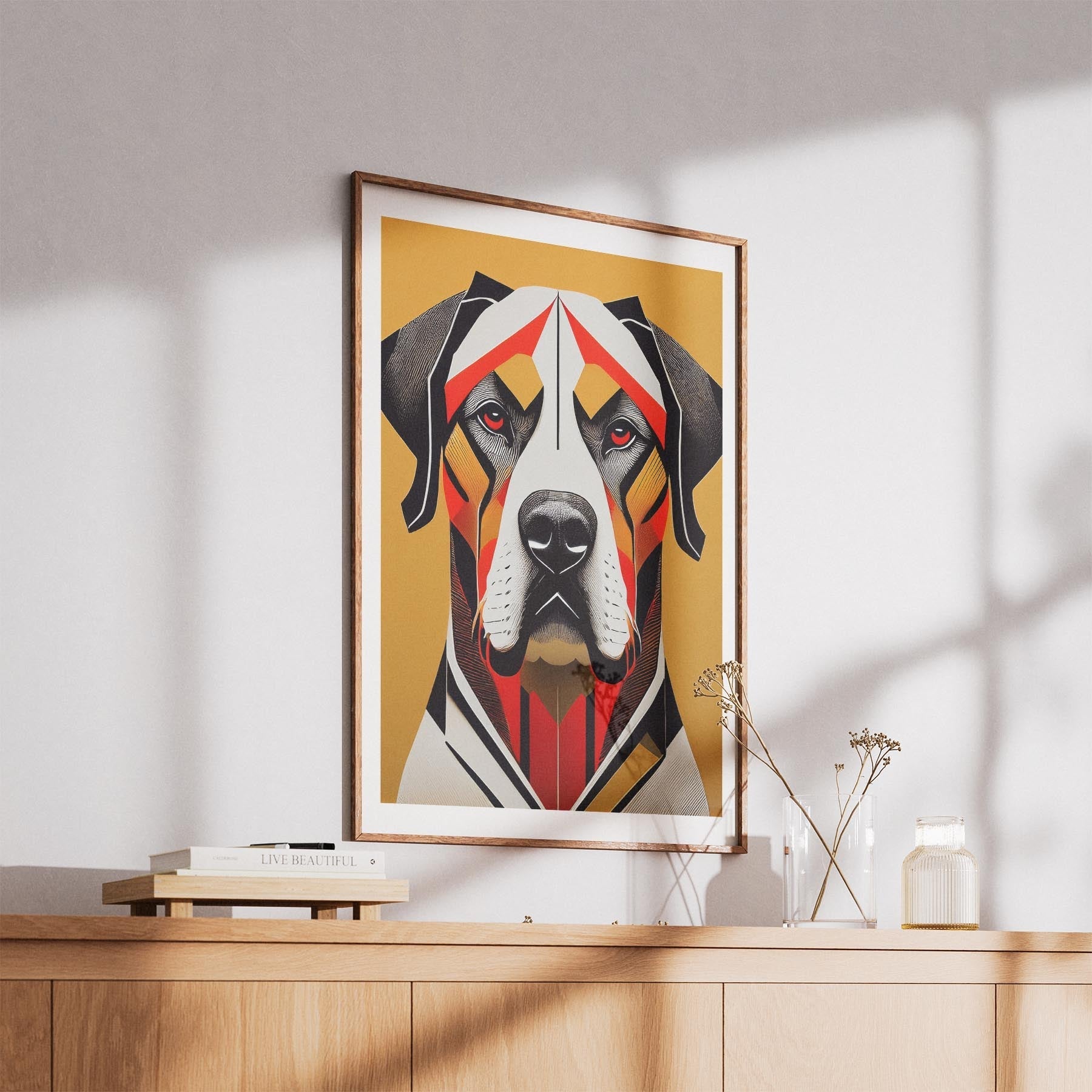 Neapolitan Mastiff Geometric Orange Series image 5