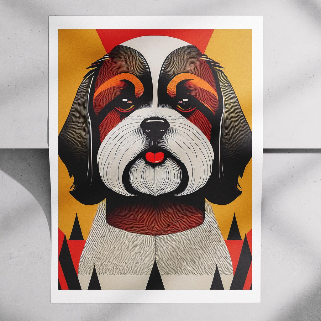 Shih Tzu Geometric Orange Series image 7