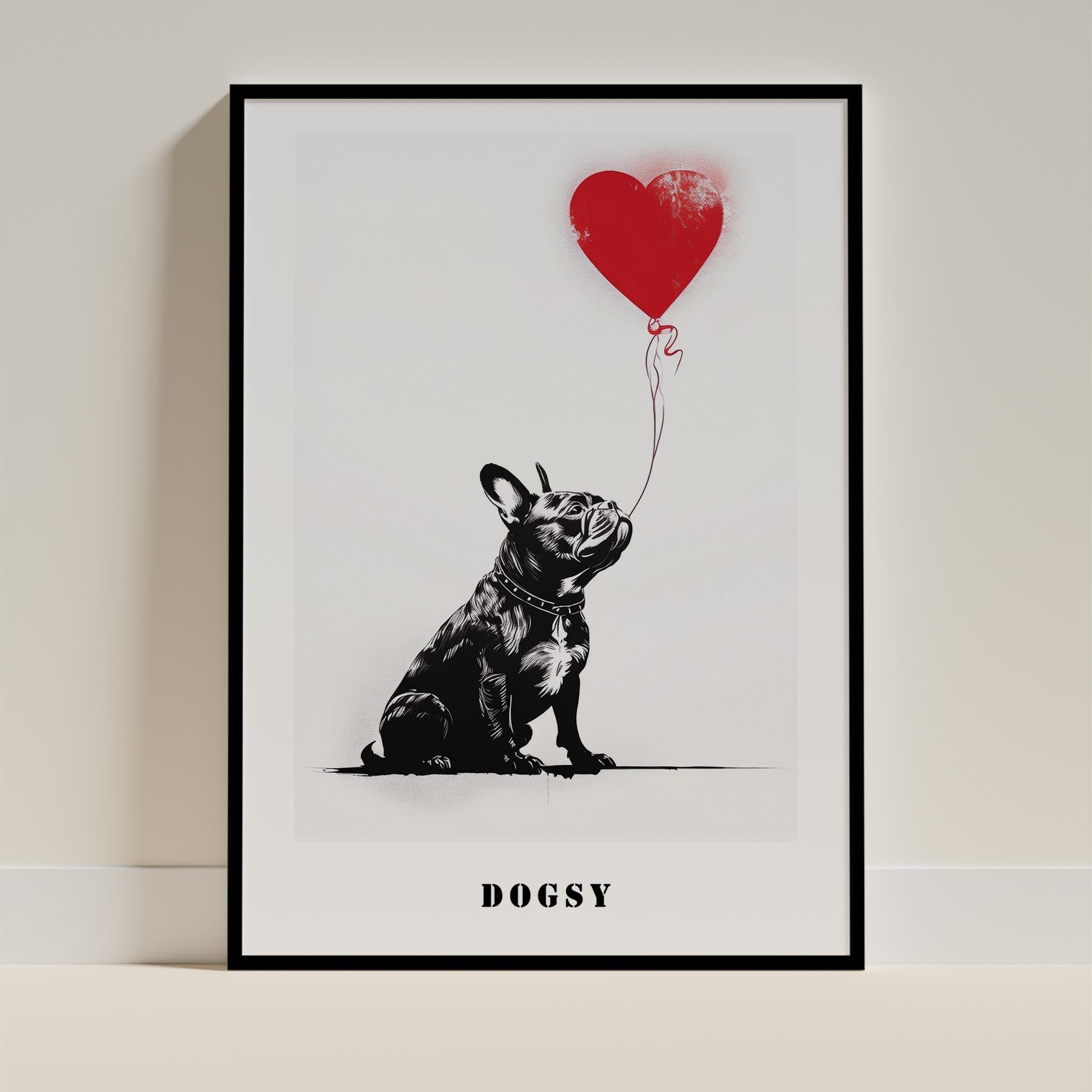 French Bulldog DOGSY Series inspired by the Art of Banksy with text Dogsy image 11