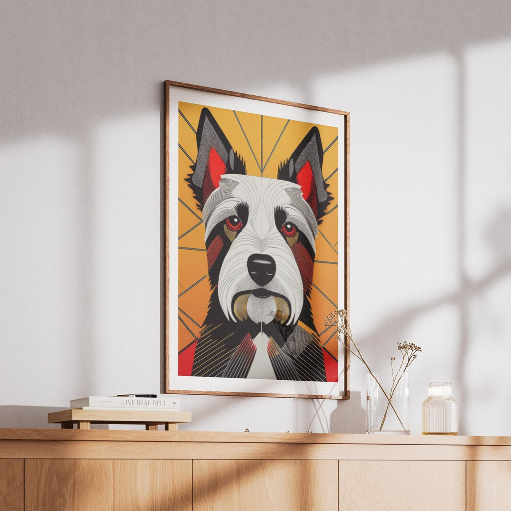 Australian Terrier Geometric Orange Series image 5