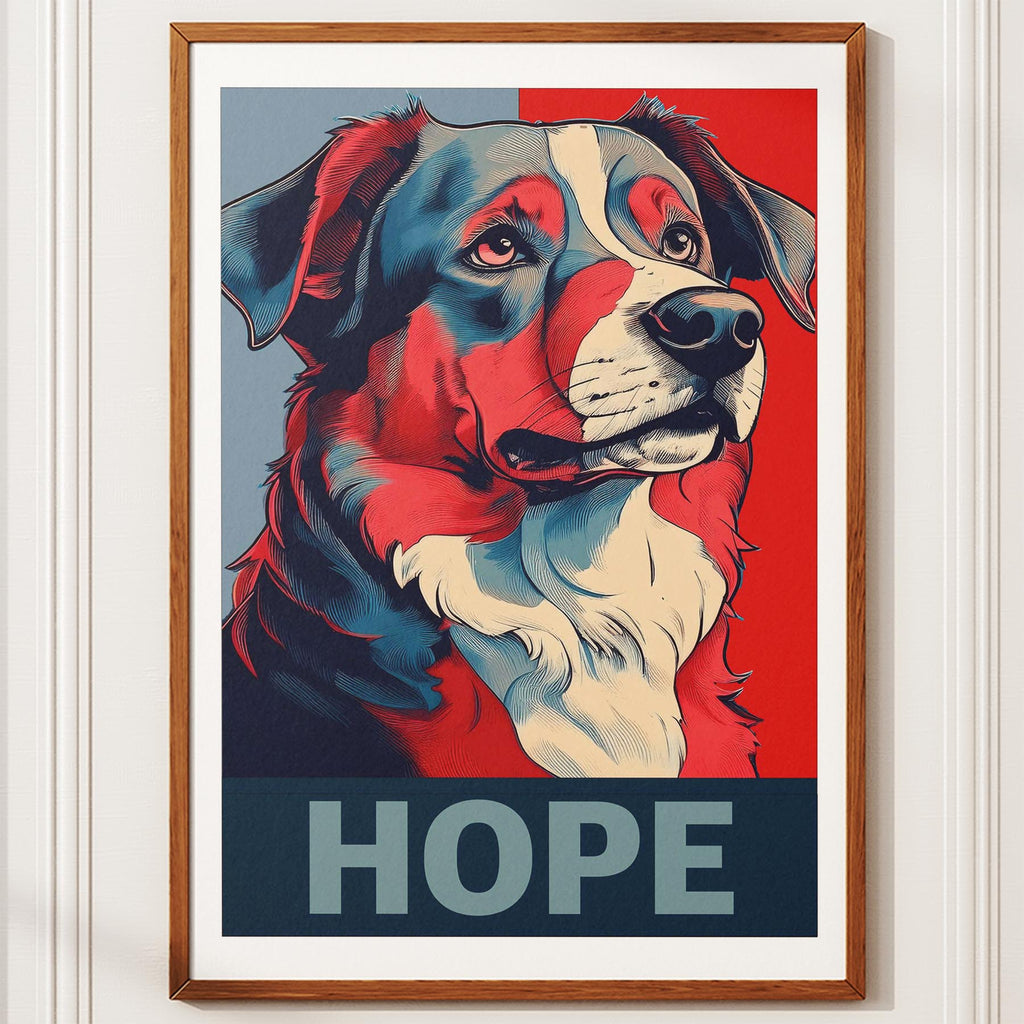 Australian Shepherd HOPE Series Inspired by the Obama Poster image 10