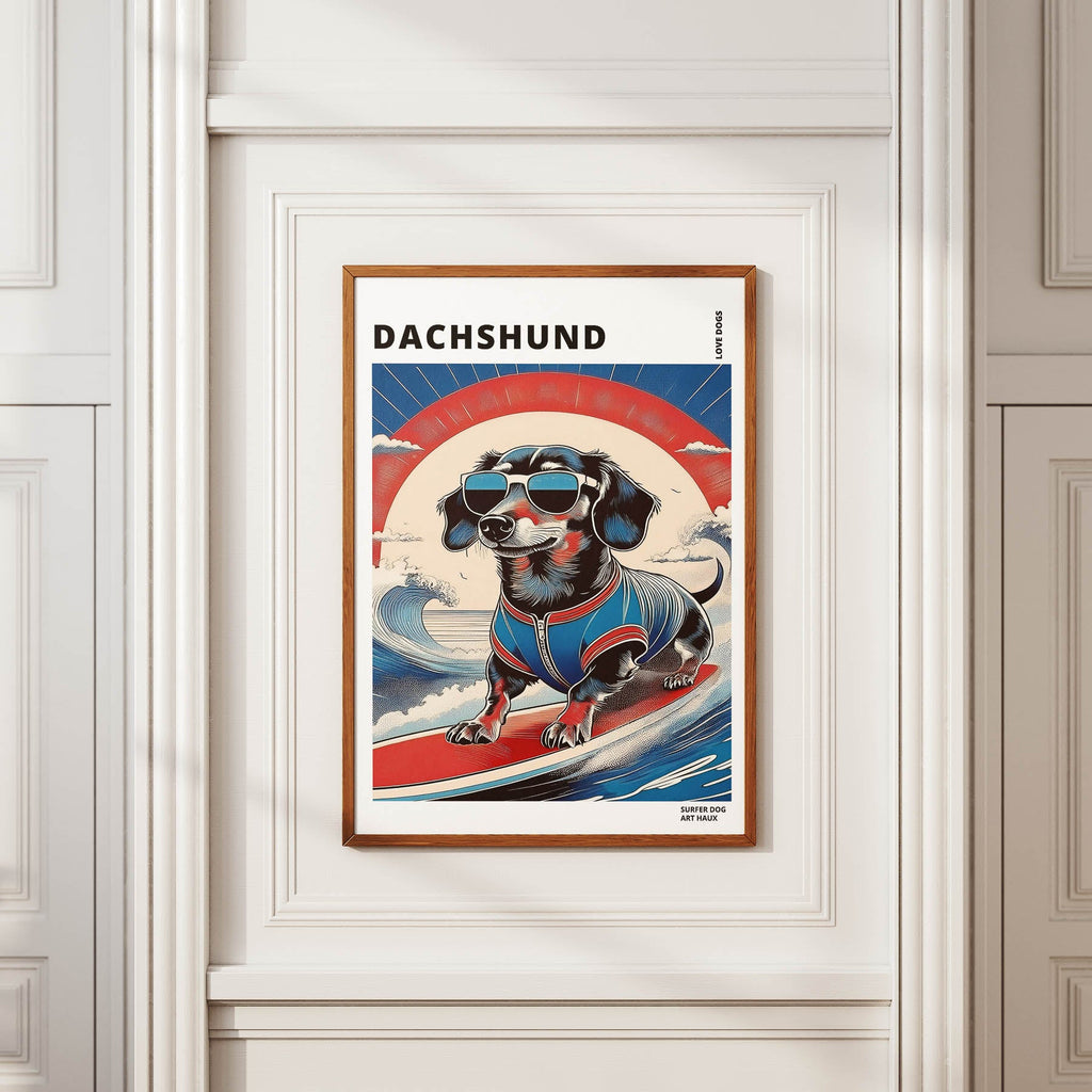 Dachshund Hokosai Surfer Dogs 2 image 2