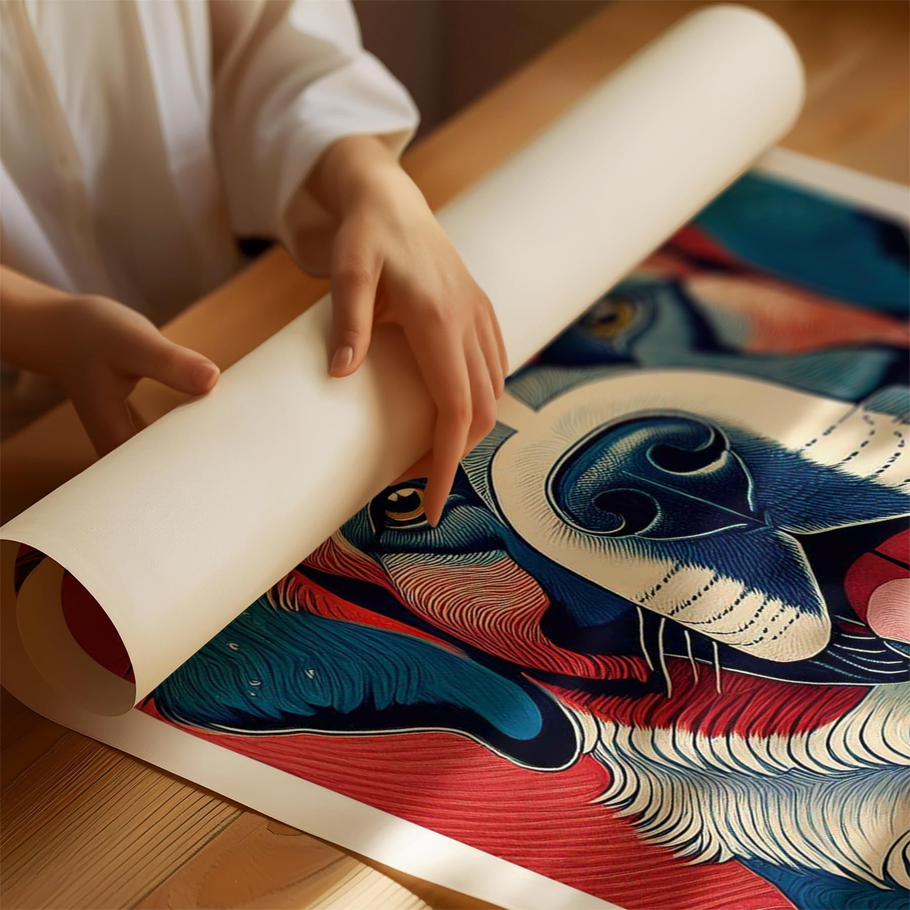 Saint Bernard Hokusai Japanese Inspired Dog Series image 1