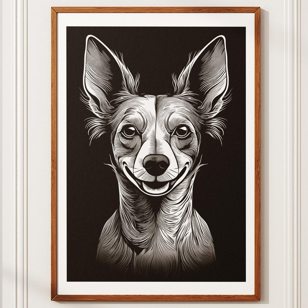 Chinese Crested Line Dog Series in Black and White image 10