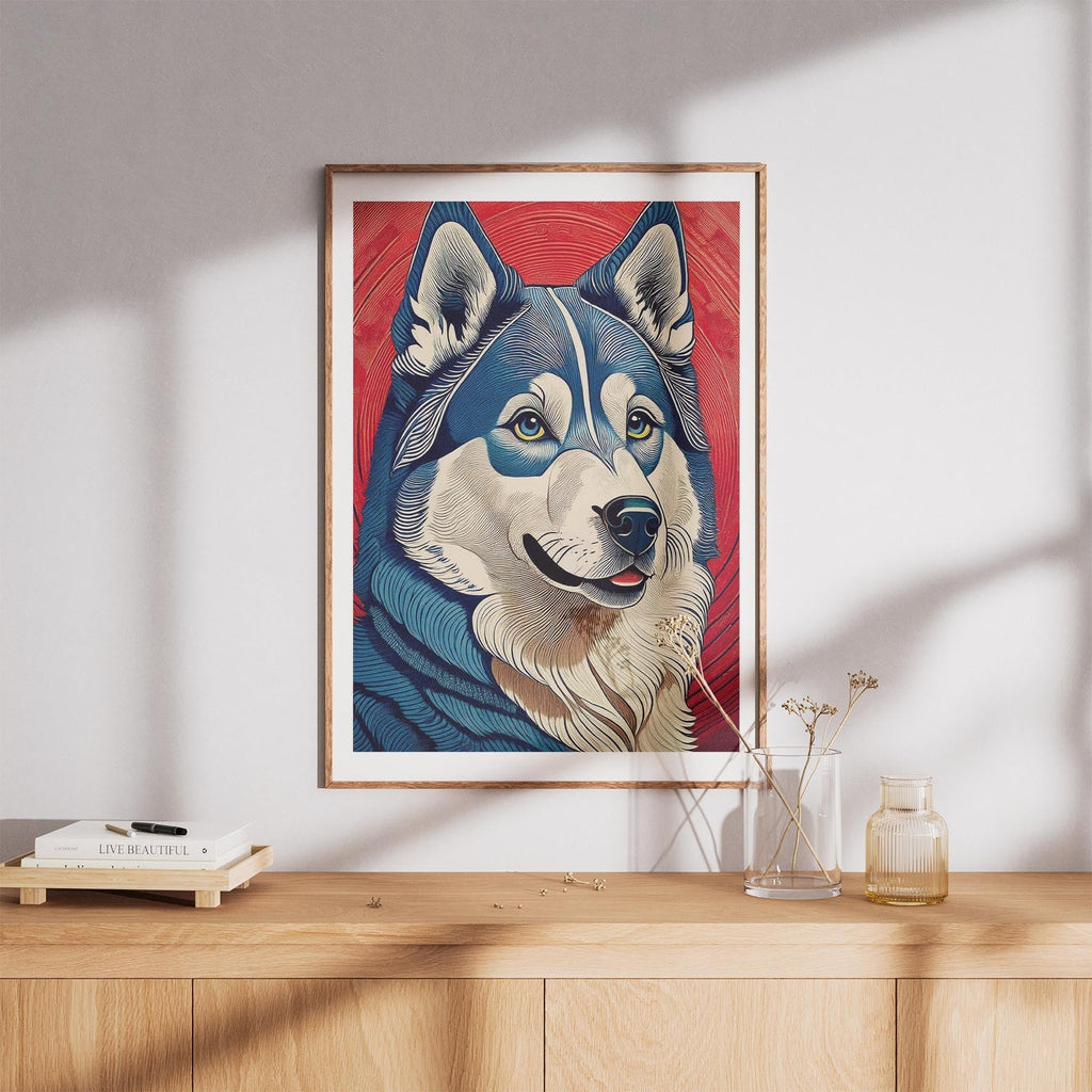 Siberian Husky Hokusai Japanese Inspired Dog Series image 8